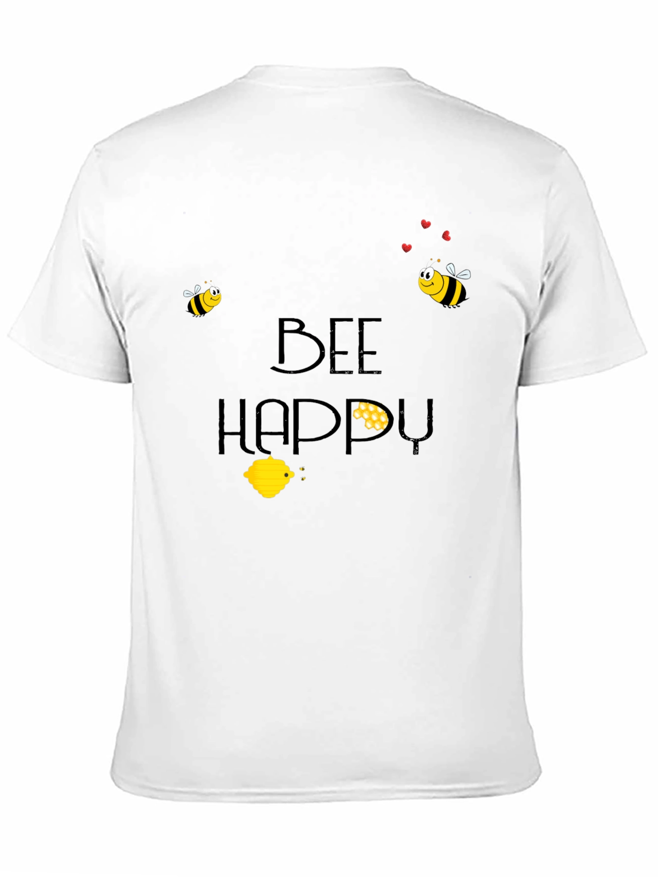 Bee Happy Black T-Shirt
