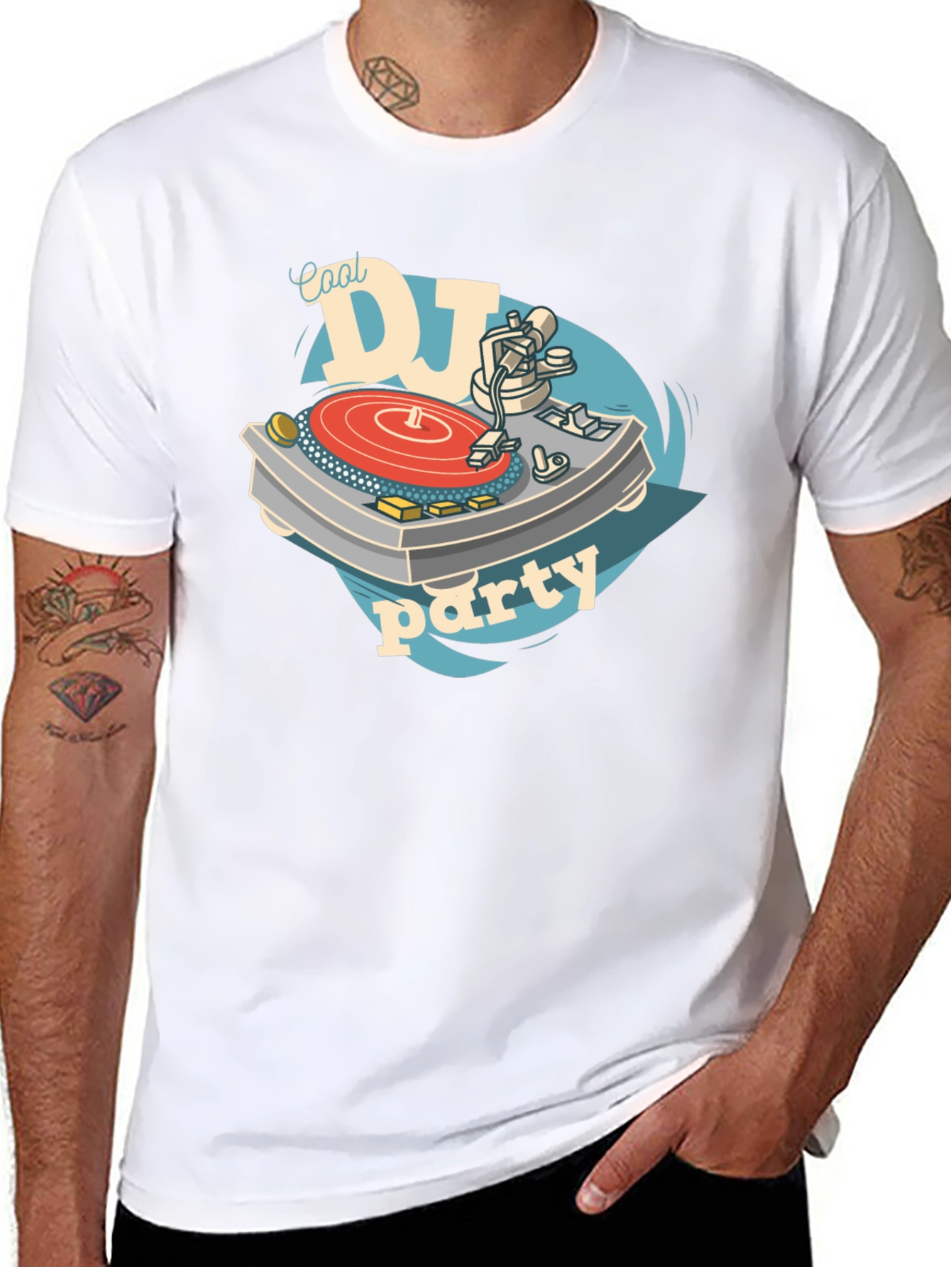 Cool DJ Party T-Shirt - Black
