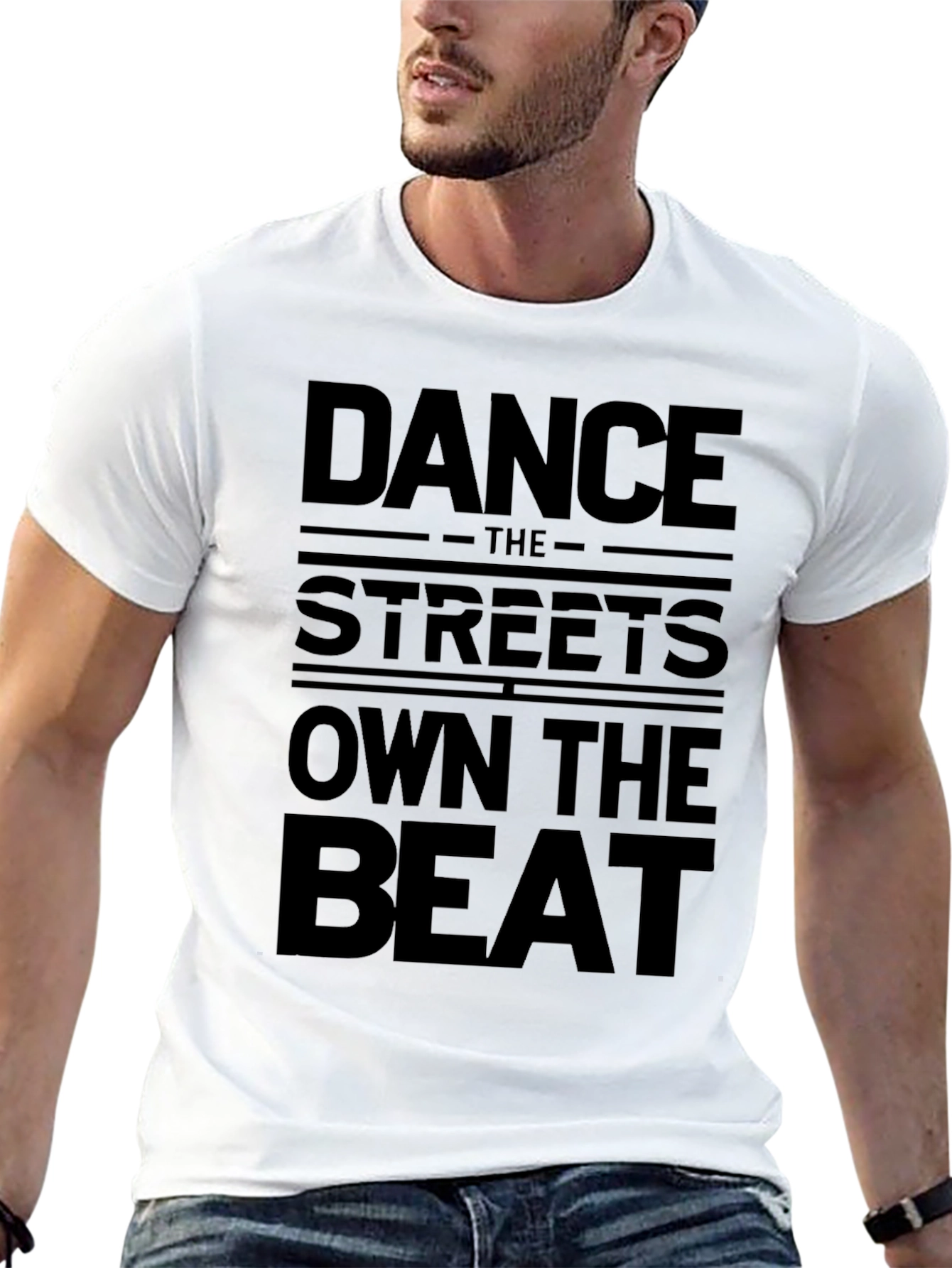 Dance The Streets Mens Black Graphic Tee