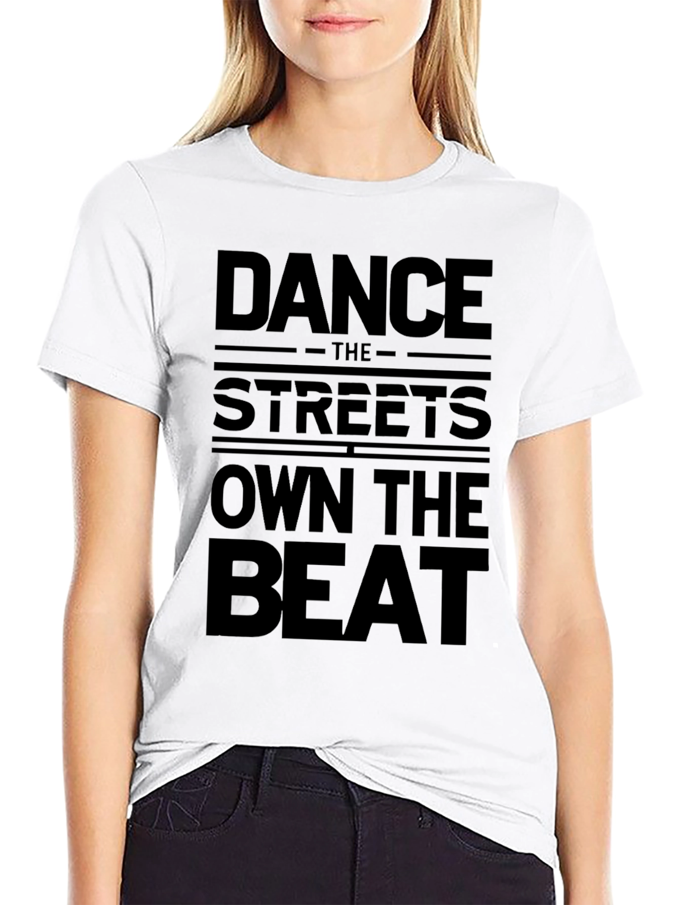 Dance The Streets Mens Black Graphic Tee