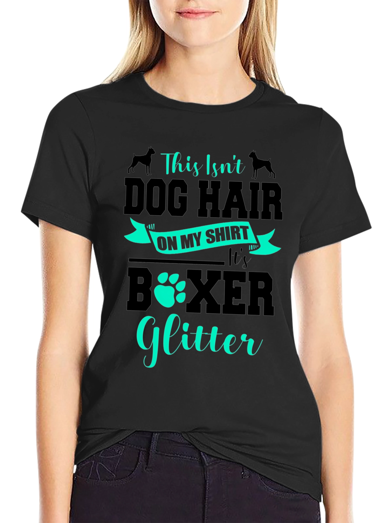 Dog Lover T-Shirt - Boxer Glitter Design