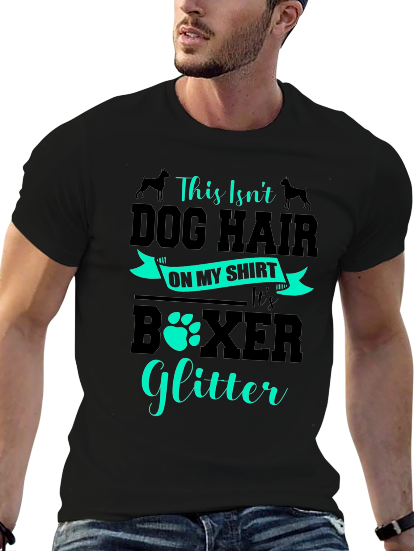 Dog Lover T-Shirt - Boxer Glitter Design