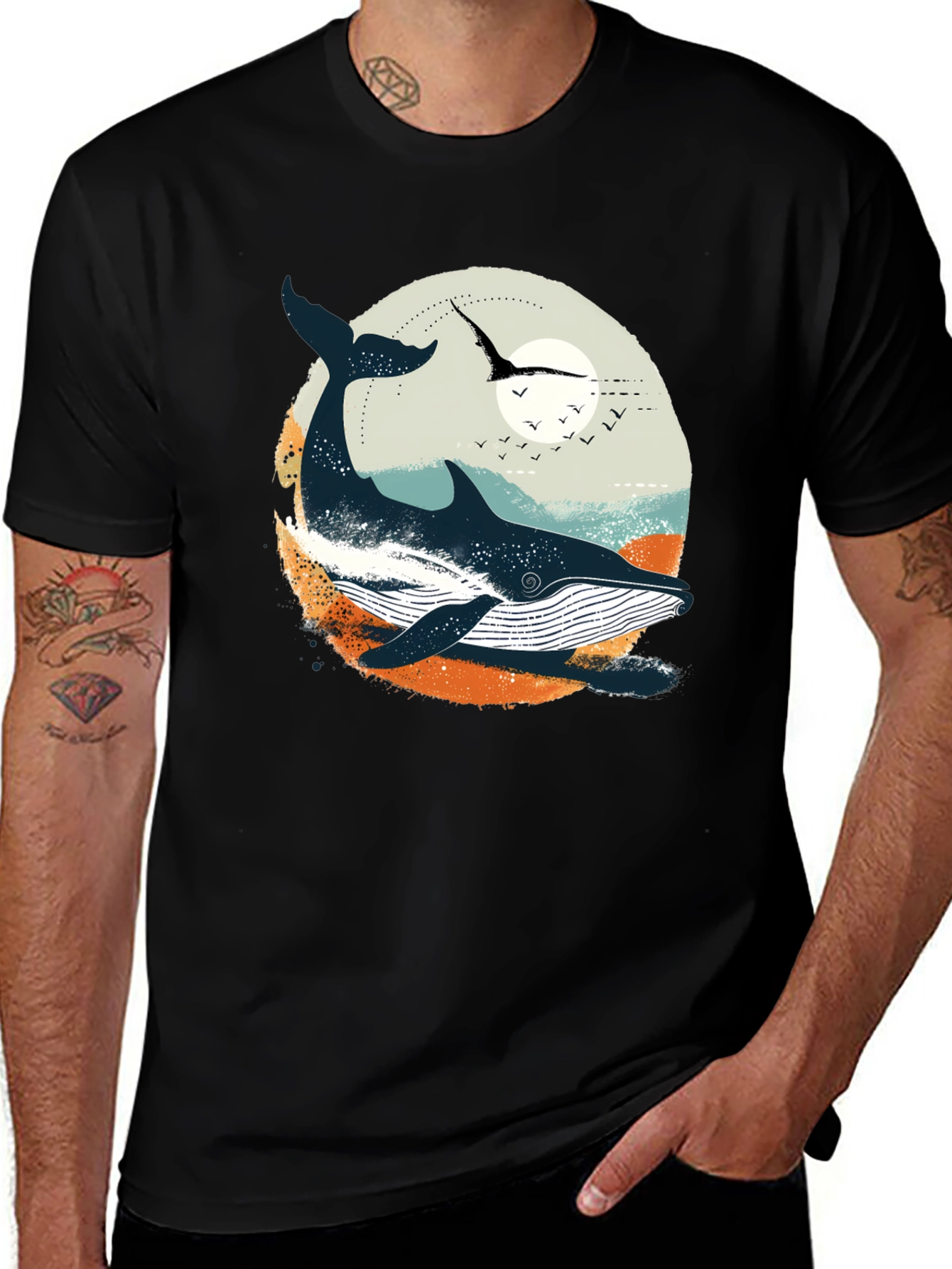 Whale Graphic T-Shirt - Coastal Design