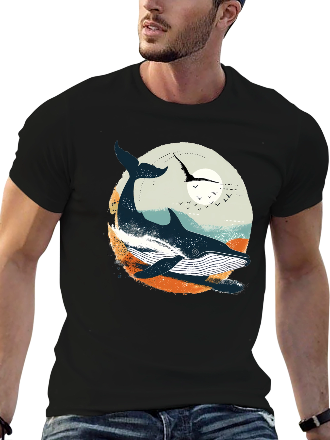 Whale Graphic T-Shirt - Coastal Design