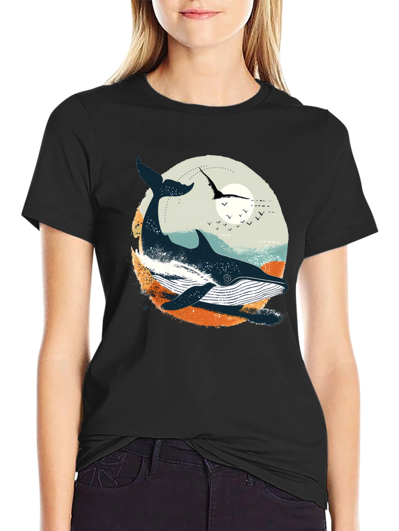Whale Graphic T-Shirt - Coastal Design