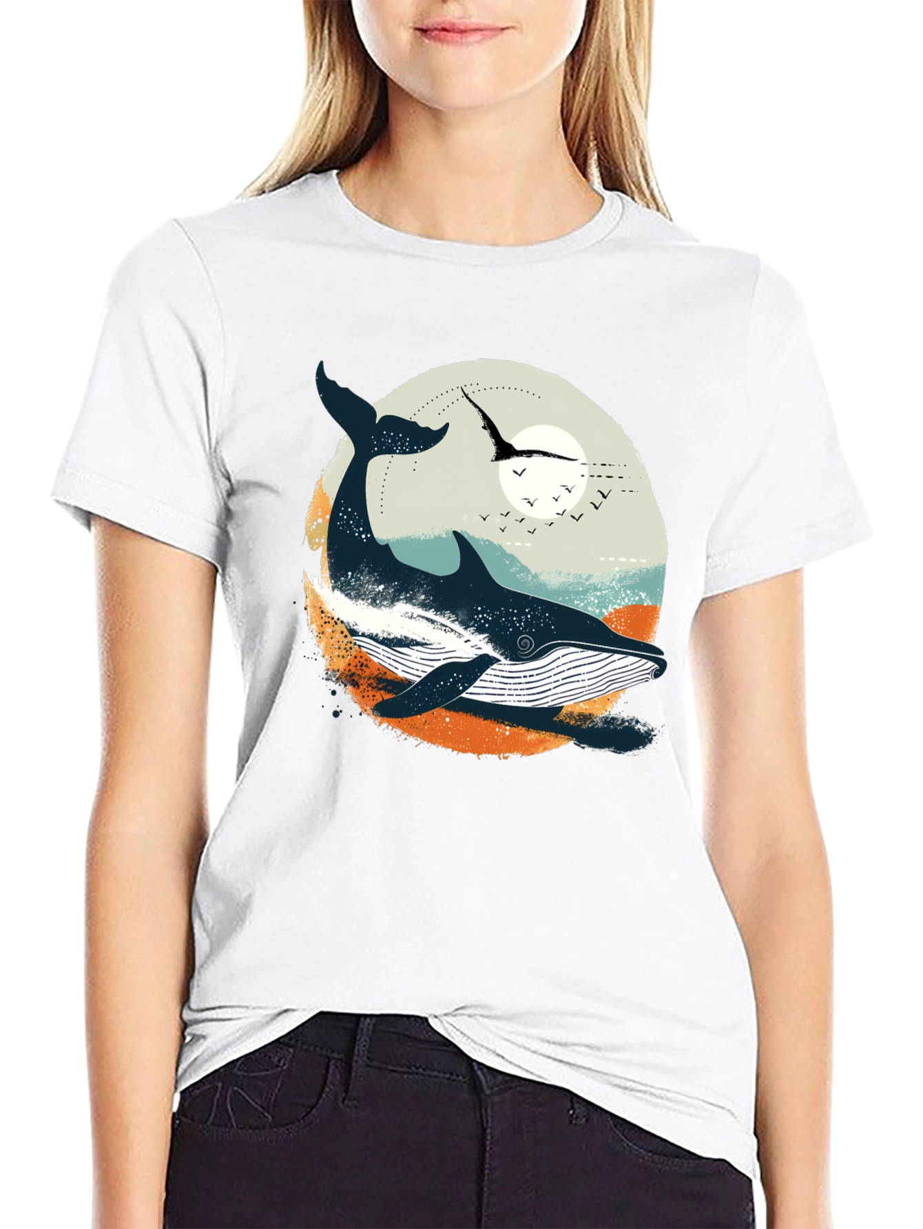 Whale Graphic T-Shirt - Coastal Design