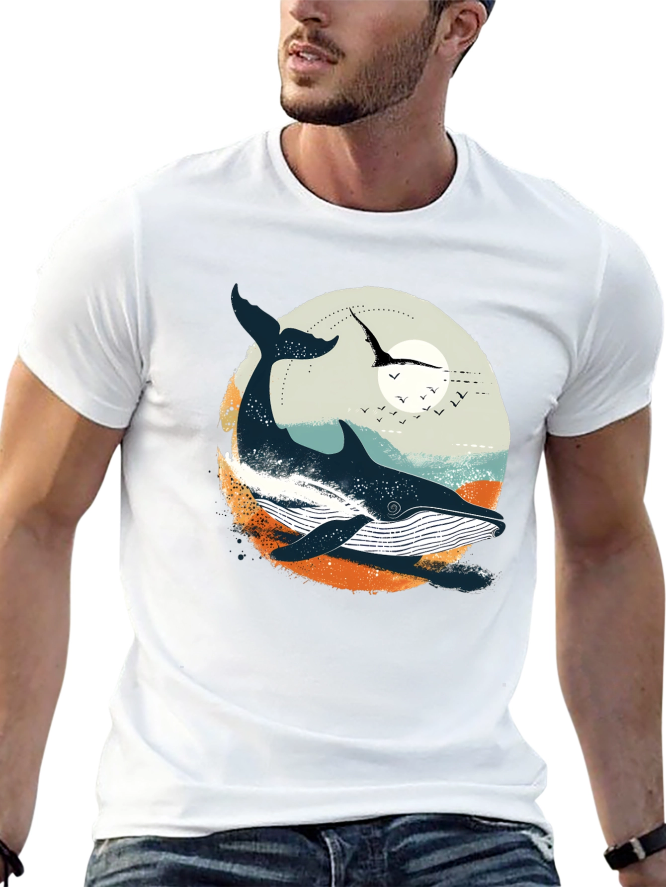 Whale Graphic T-Shirt - Coastal Design