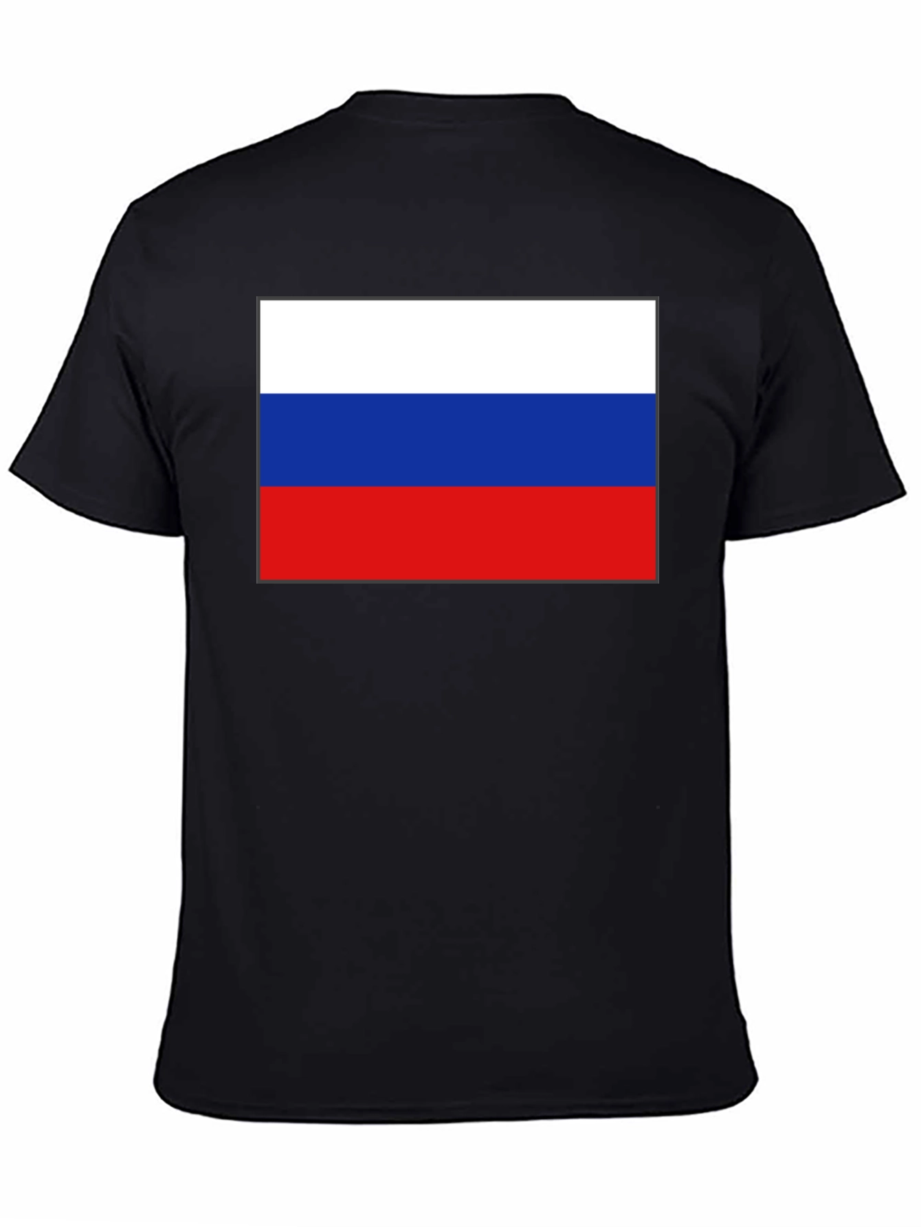 Russian Flag Black T-Shirt