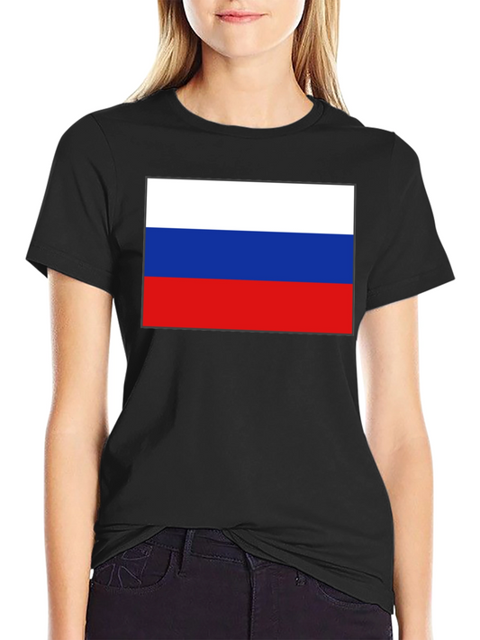 Russian Flag Black T-Shirt