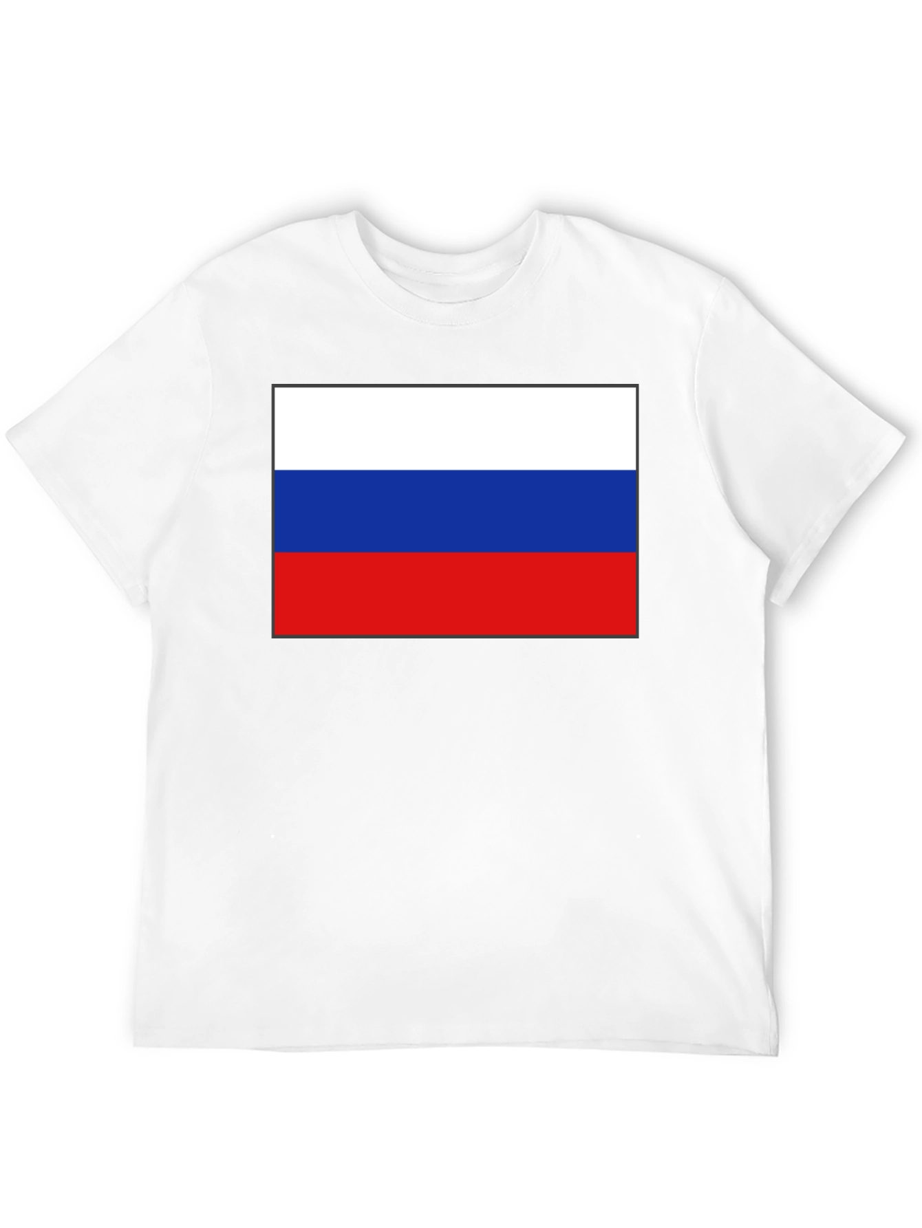 Russian Flag Black T-Shirt