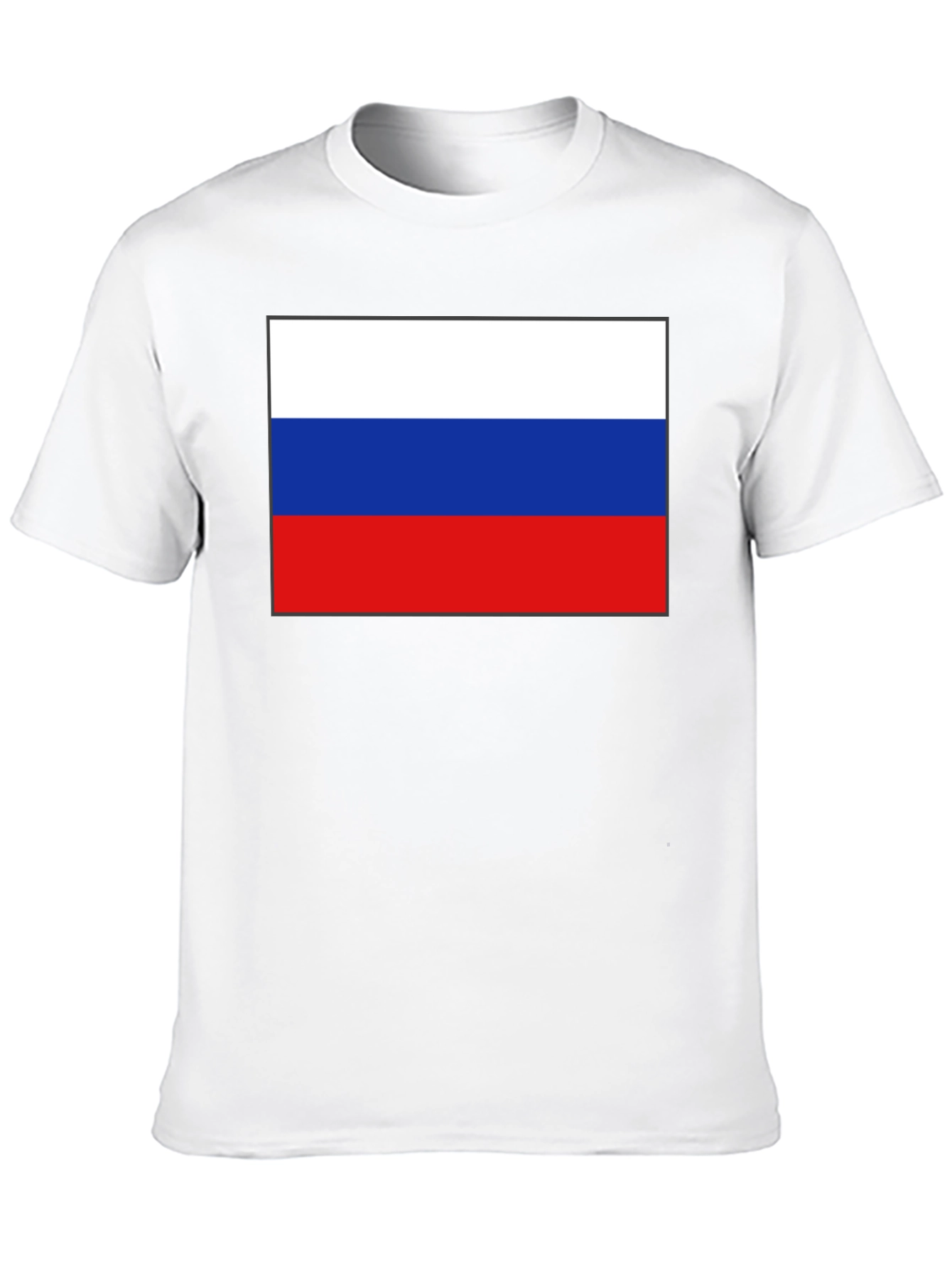 Russian Flag Black T-Shirt