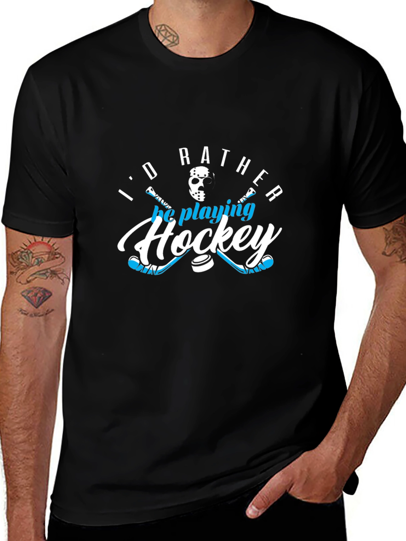 Id Rather Be Playing Hockey T-Shirt