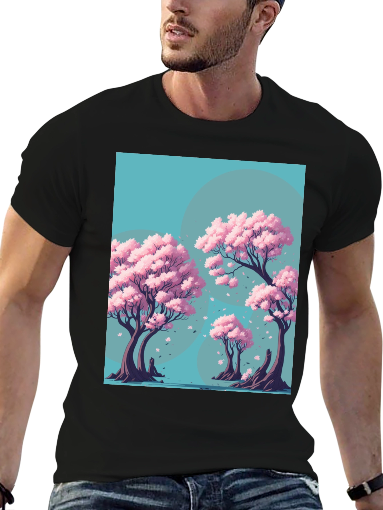 Sakura Tree Graphic Tee - Artistic Nature Design