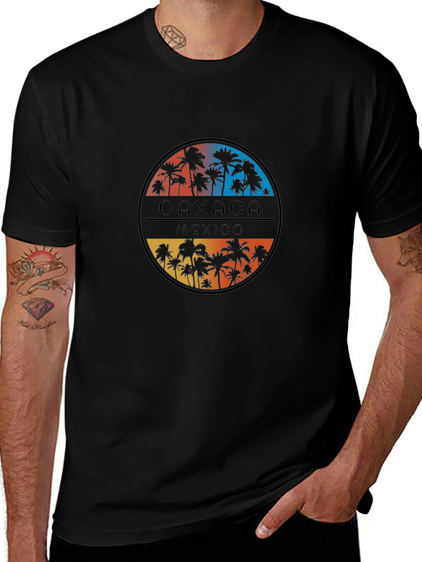 Oaxaca Mexico Palm Tree Graphic T-Shirt