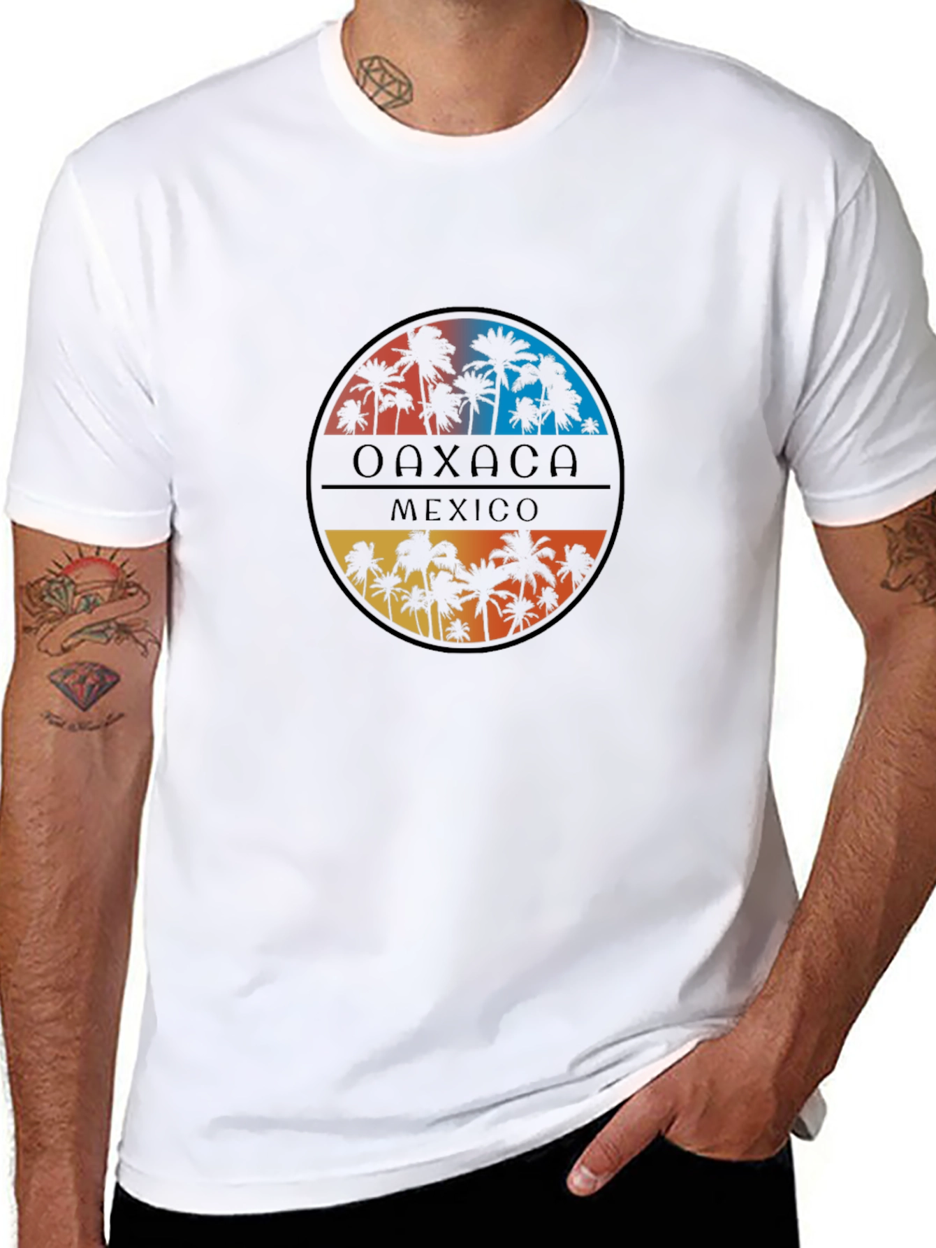 Oaxaca Mexico Palm Tree Graphic T-Shirt