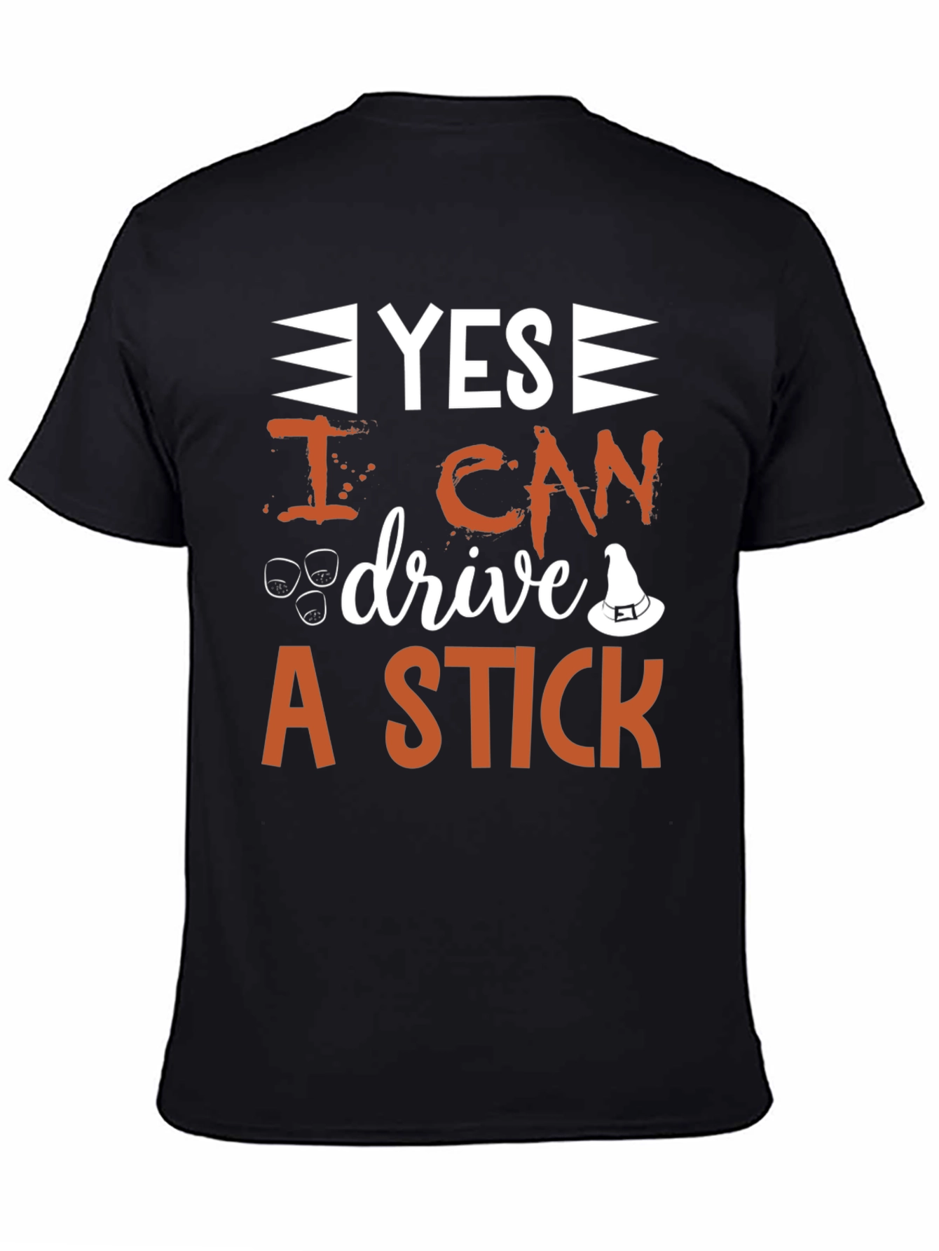 Yes I Can Drive A Stick Halloween Graphic T-Shirt