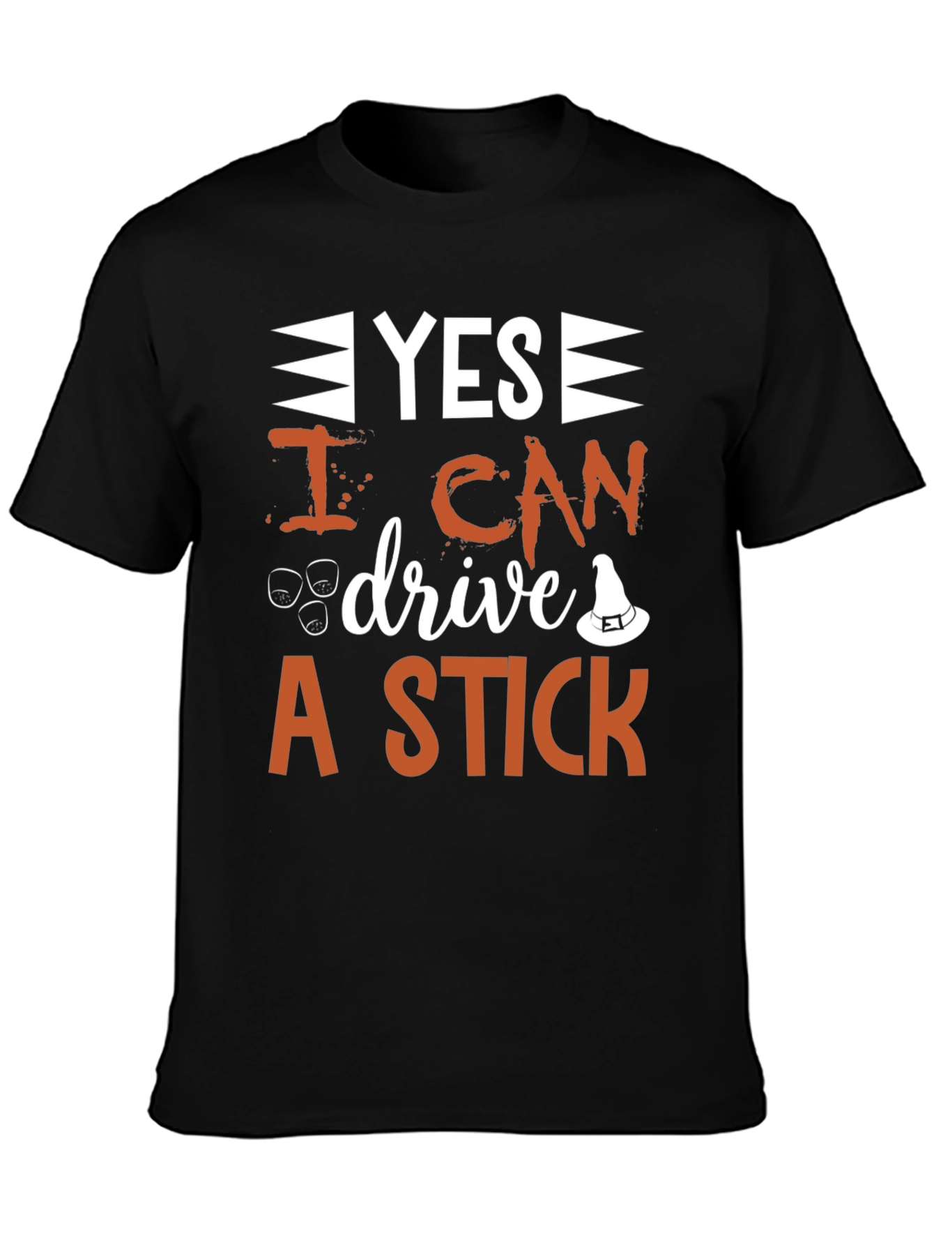 Yes I Can Drive A Stick Halloween Graphic T-Shirt