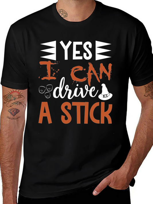 Yes I Can Drive A Stick Halloween Graphic T-Shirt