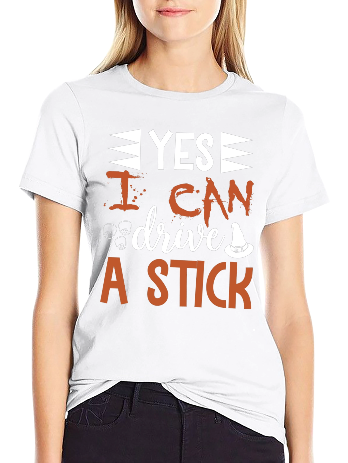 Yes I Can Drive A Stick Halloween Graphic T-Shirt