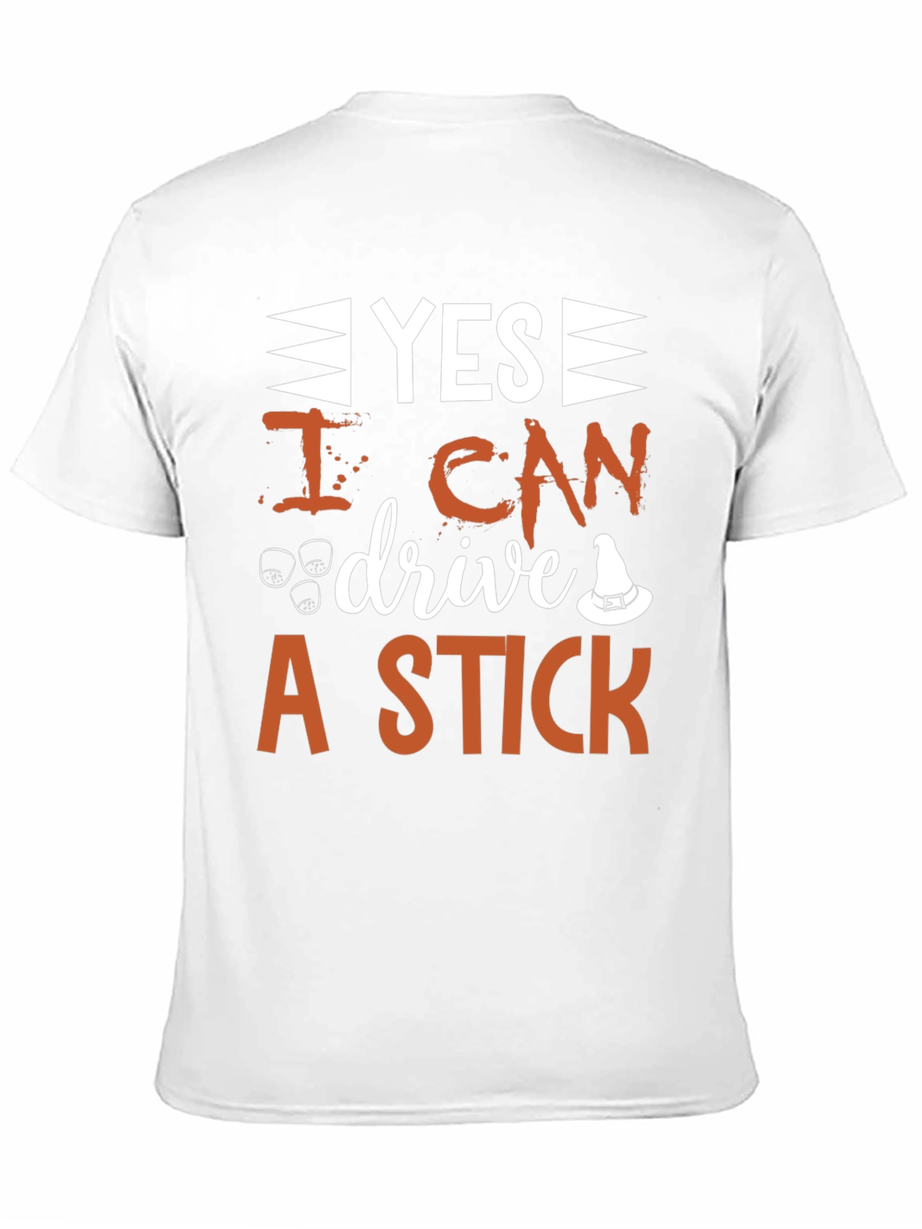 Yes I Can Drive A Stick Halloween Graphic T-Shirt