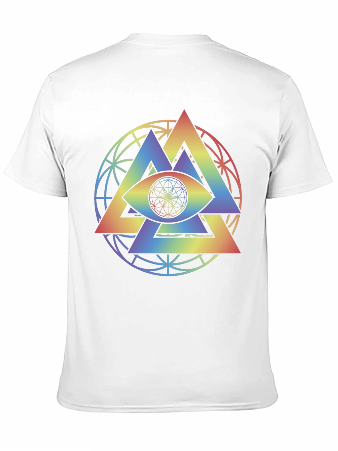 Rainbow Eye T-Shirt: Geometric Symbolism