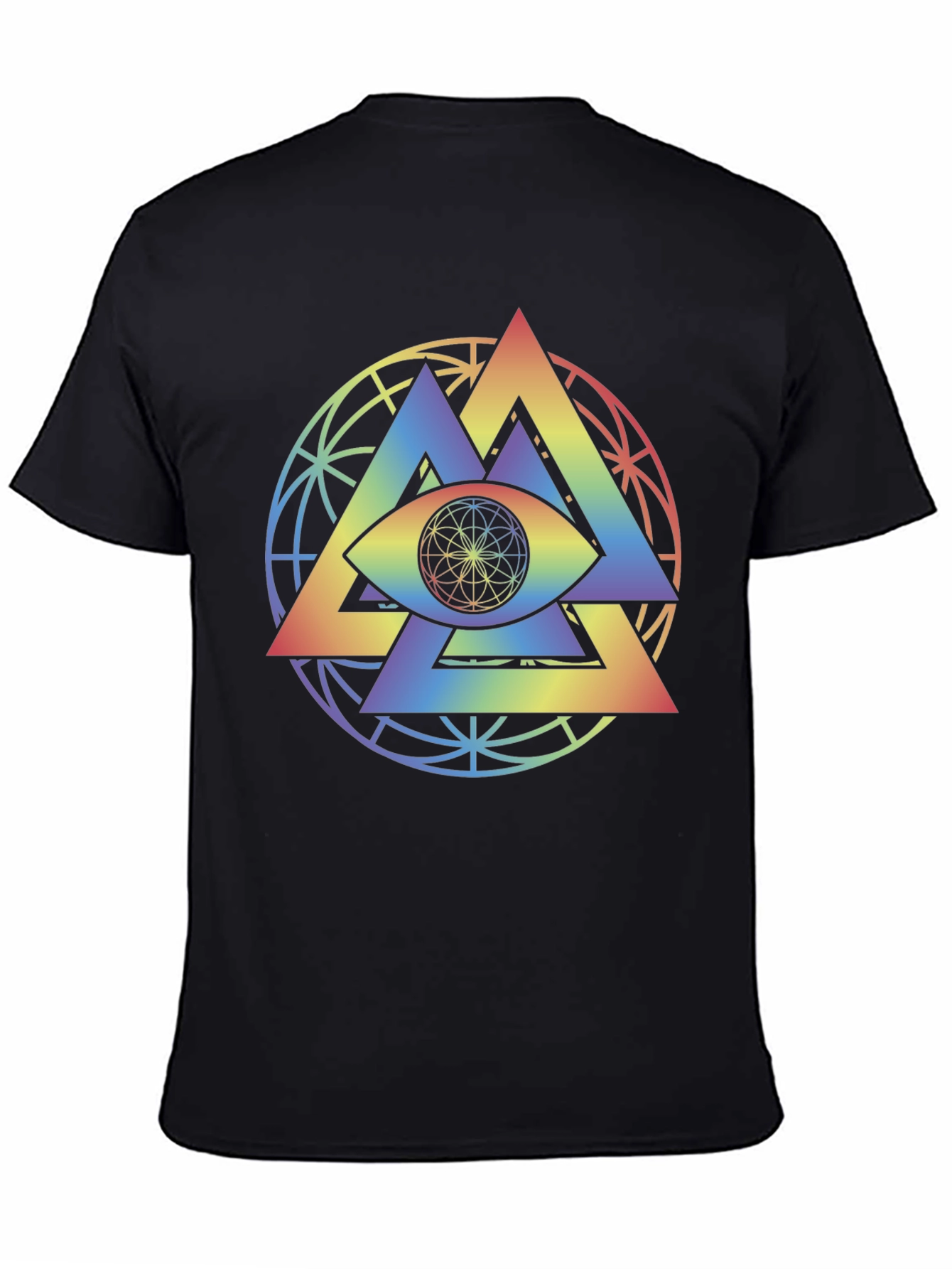 Rainbow Eye T-Shirt: Geometric Symbolism