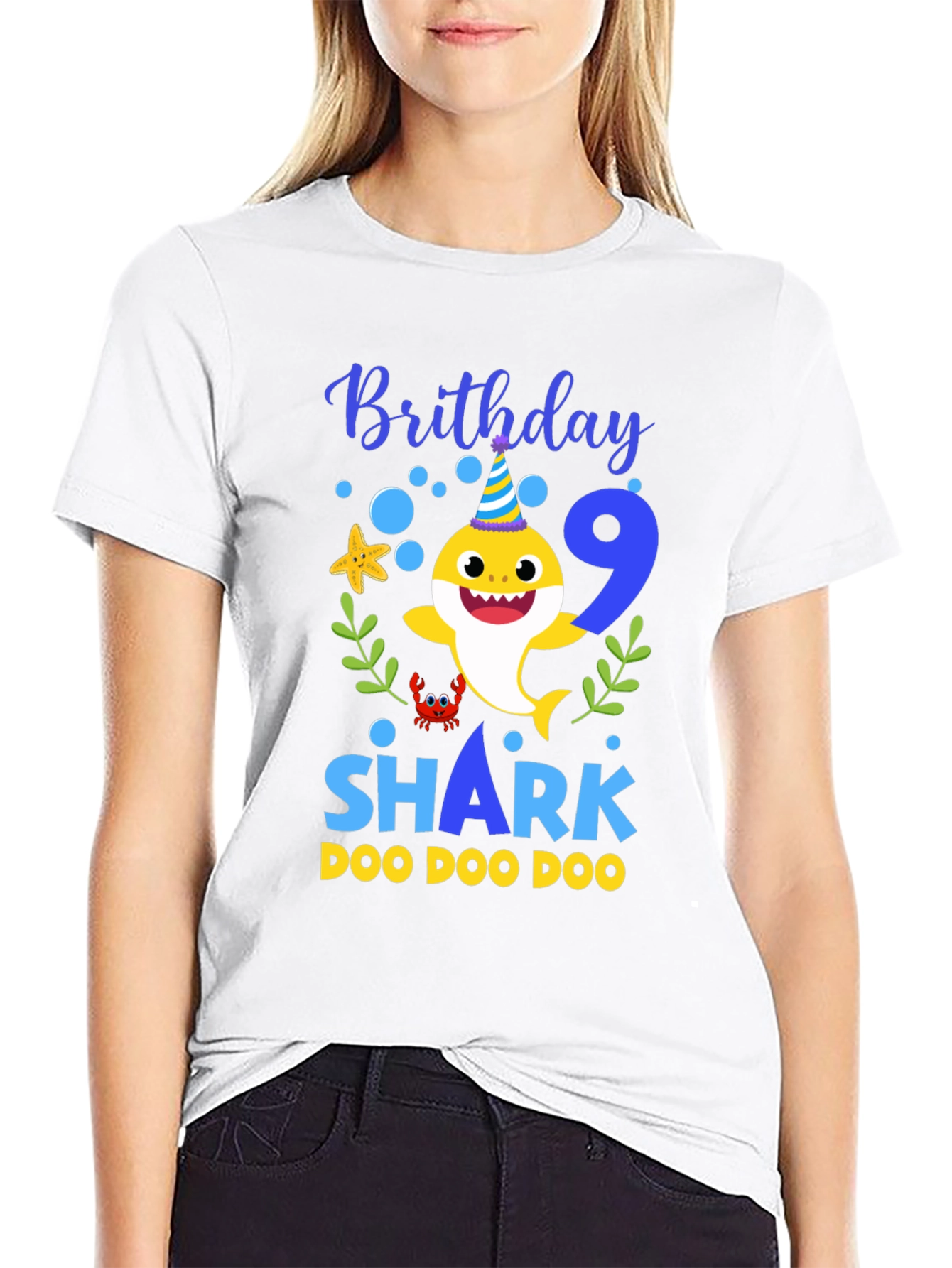 Baby Shark Birthday T-Shirt - Number 9