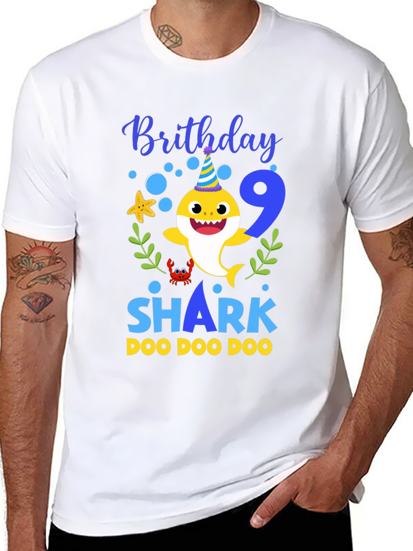 Baby Shark Birthday T-Shirt - Number 9