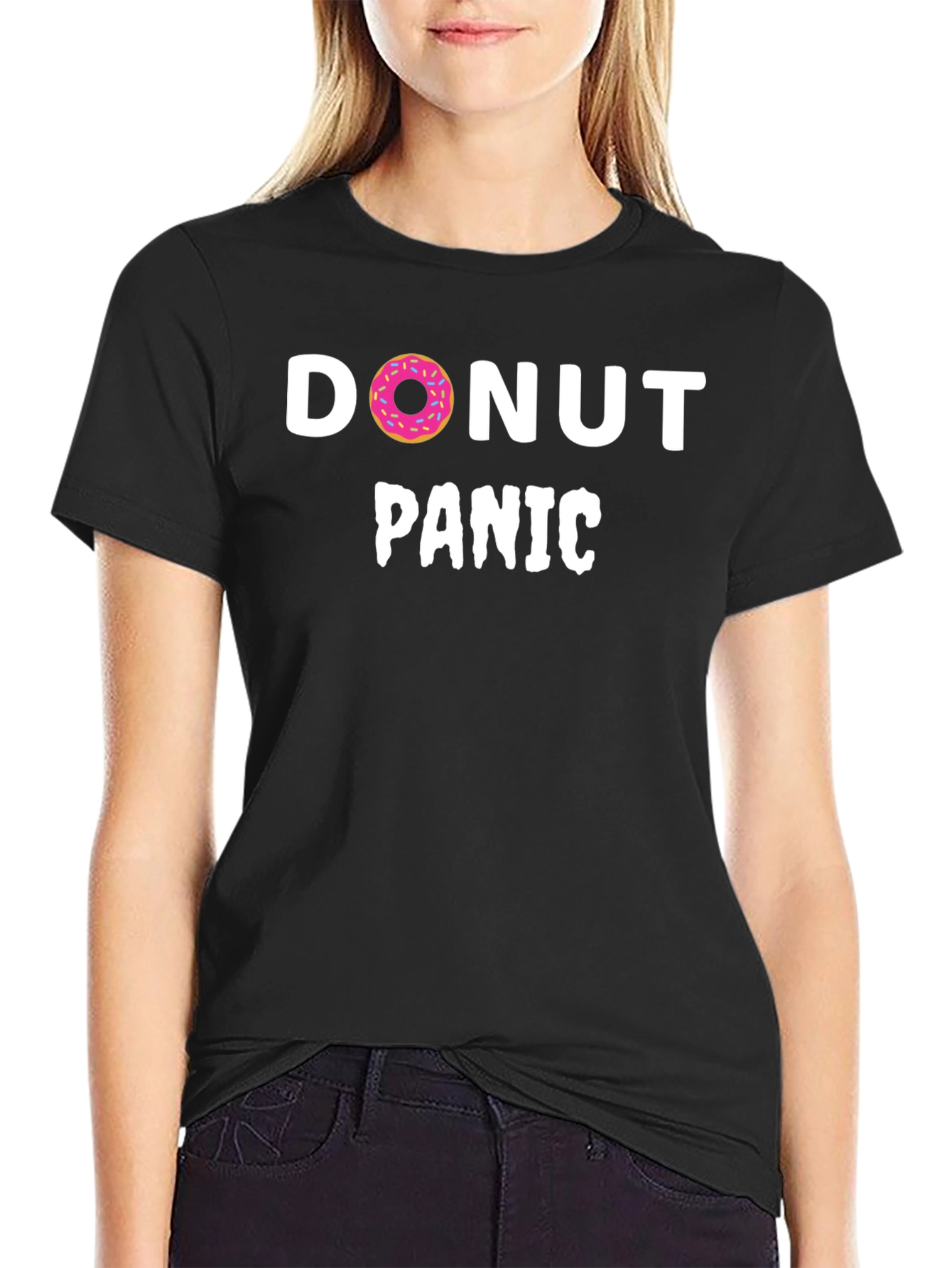 Donut Panic T-Shirt - Funny Graphic Tee