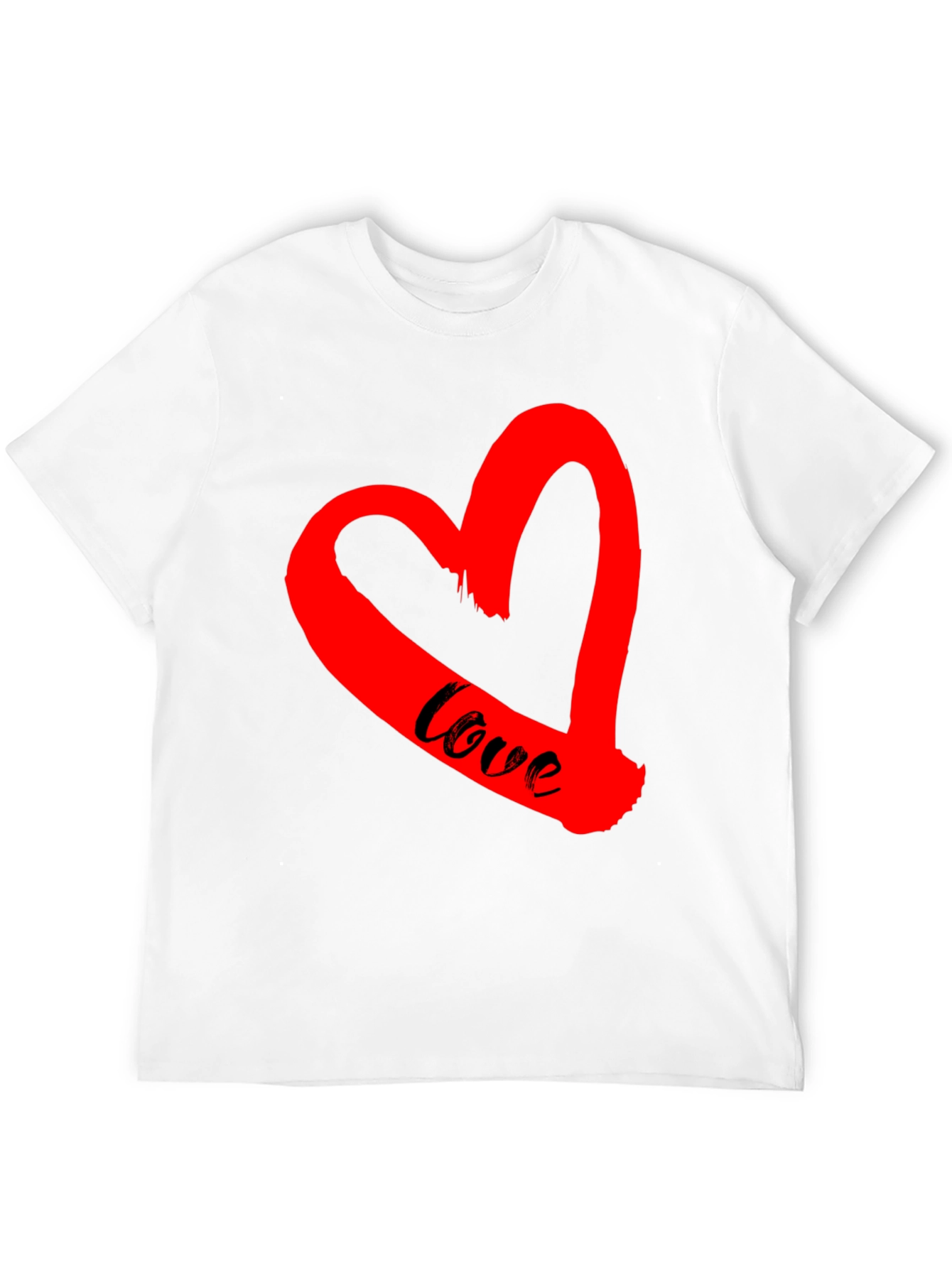 Love Heart Graphic Tee - Black