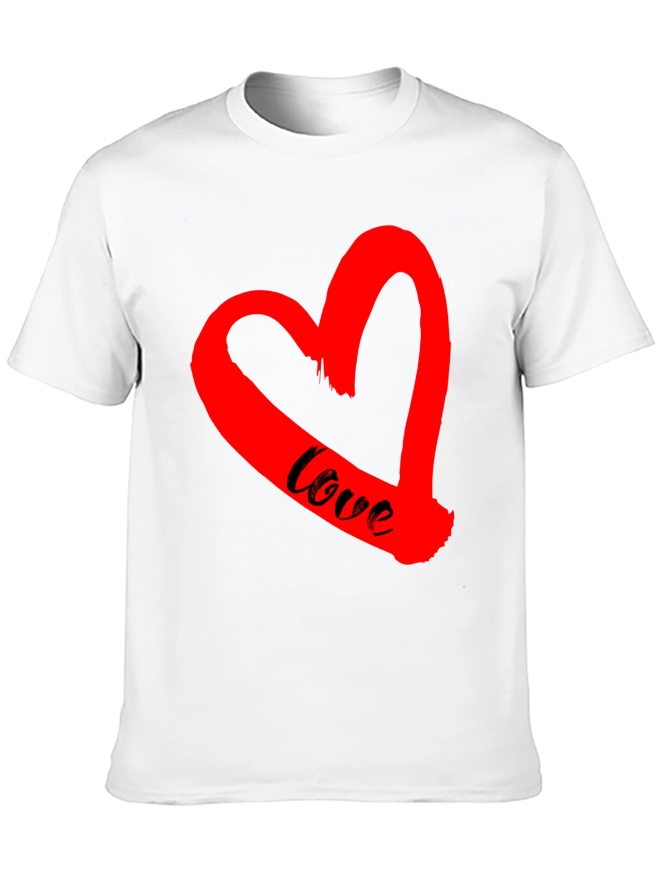 Love Heart Graphic Tee - Black