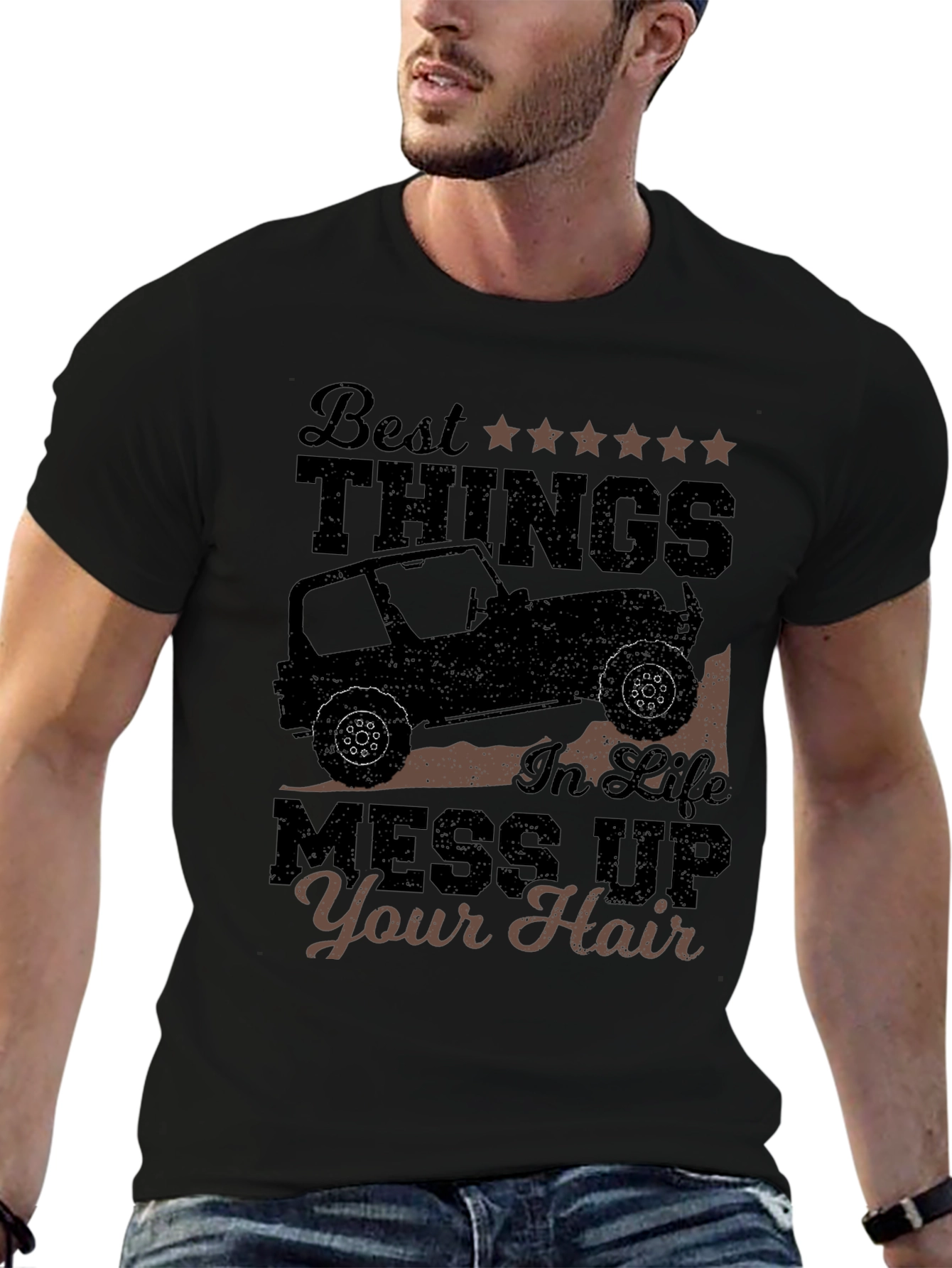 Best Things T-Shirt: Jeep Life Mess Up Your Hair