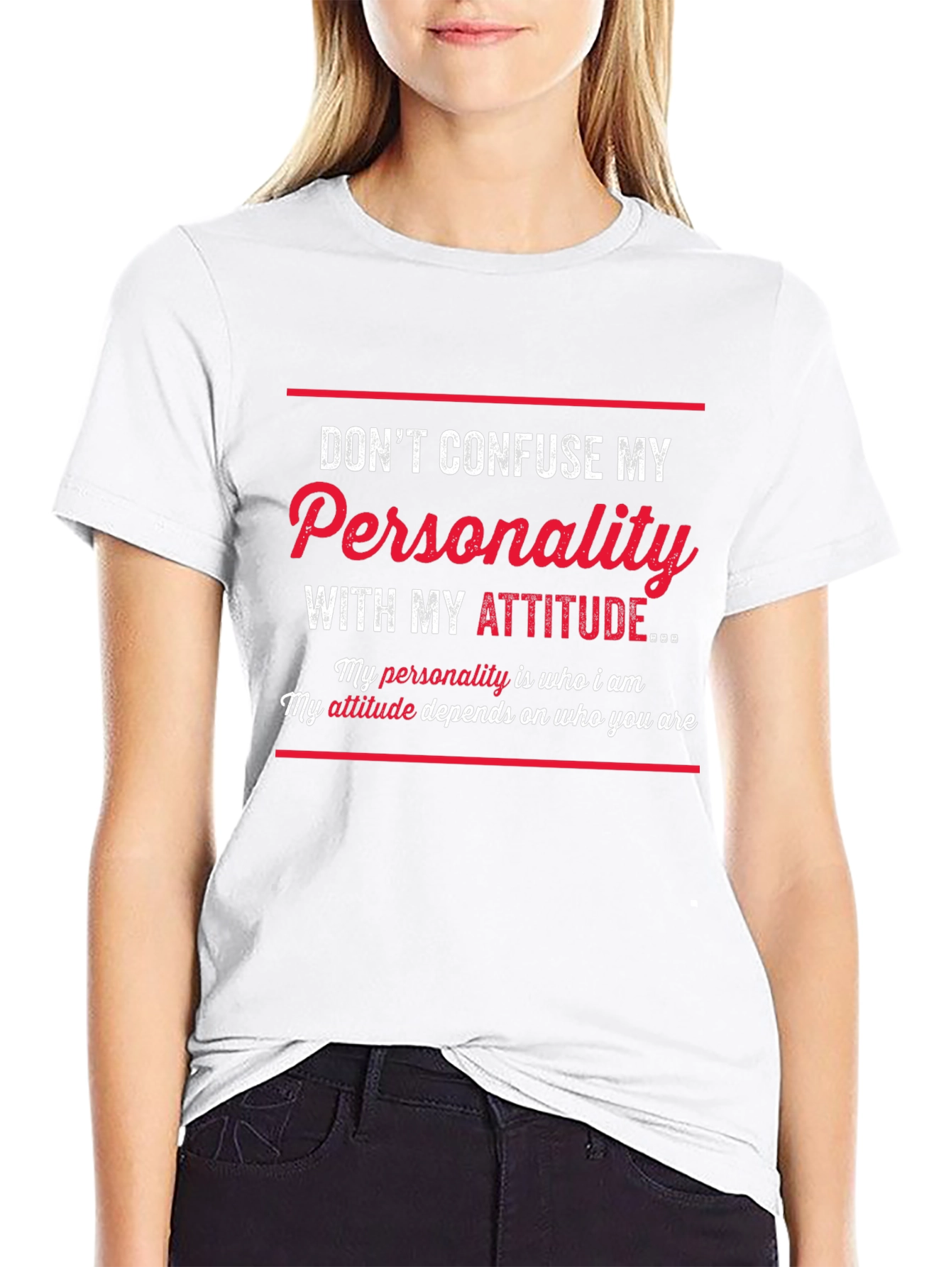 Dont Confuse My Personality Graphic T-Shirt