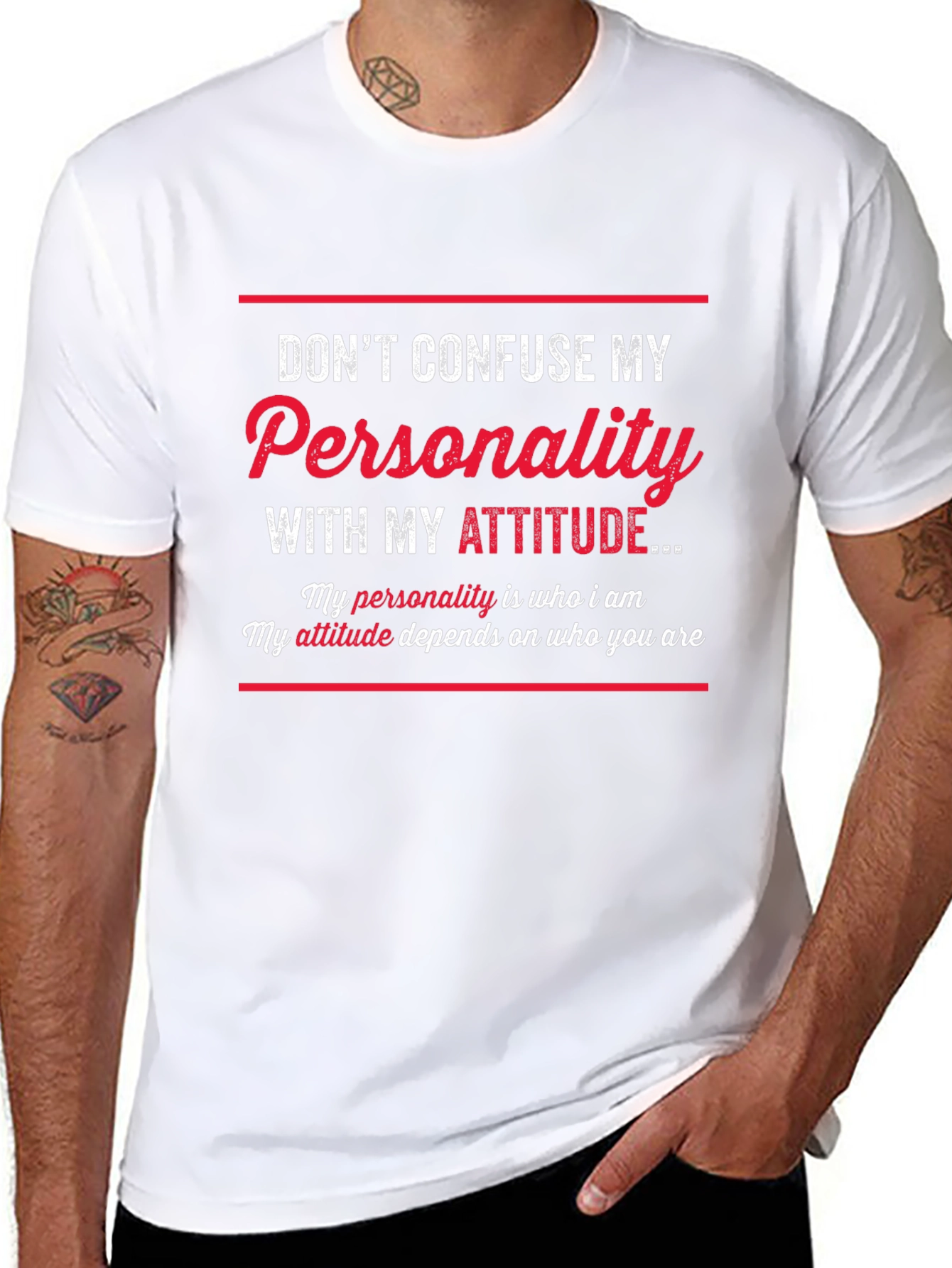 Dont Confuse My Personality Graphic T-Shirt