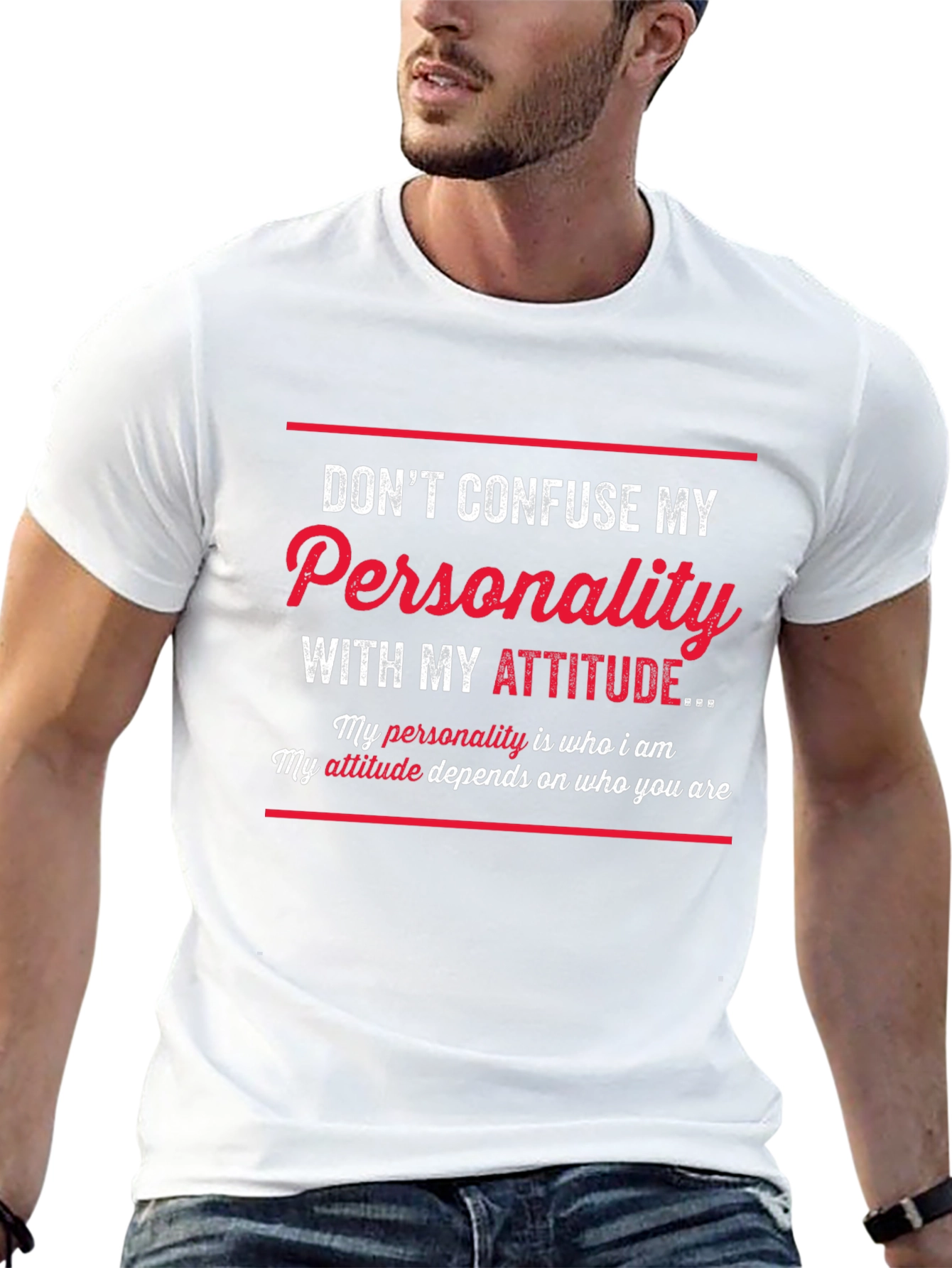 Dont Confuse My Personality Graphic T-Shirt