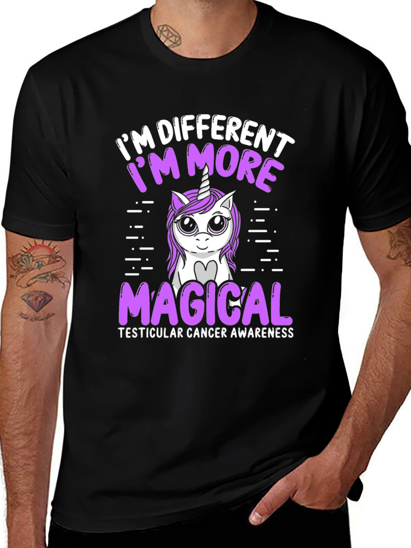 Unicorn Magical Testicular Cancer Awareness T-Shirt