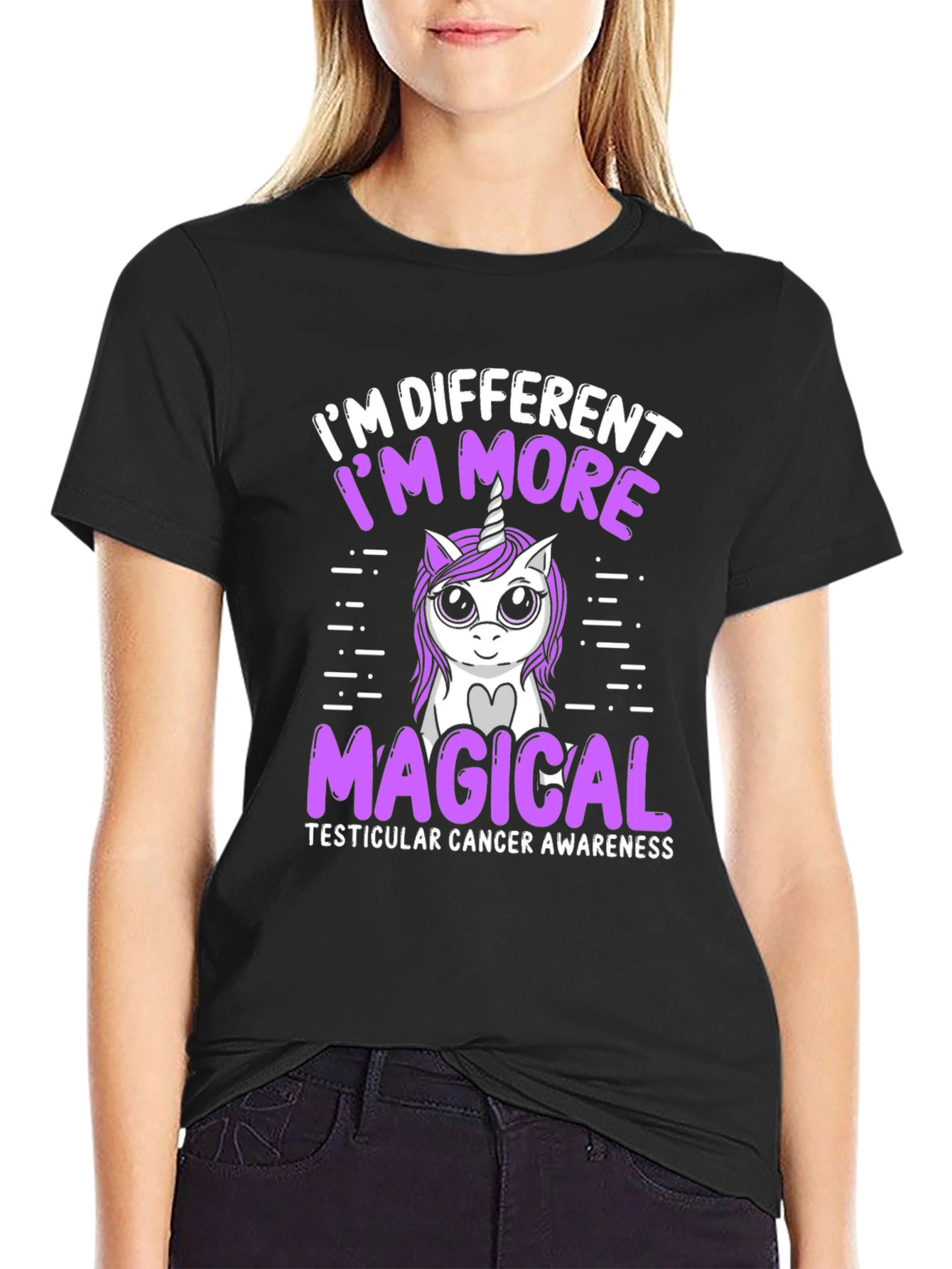 Unicorn Magical Testicular Cancer Awareness T-Shirt
