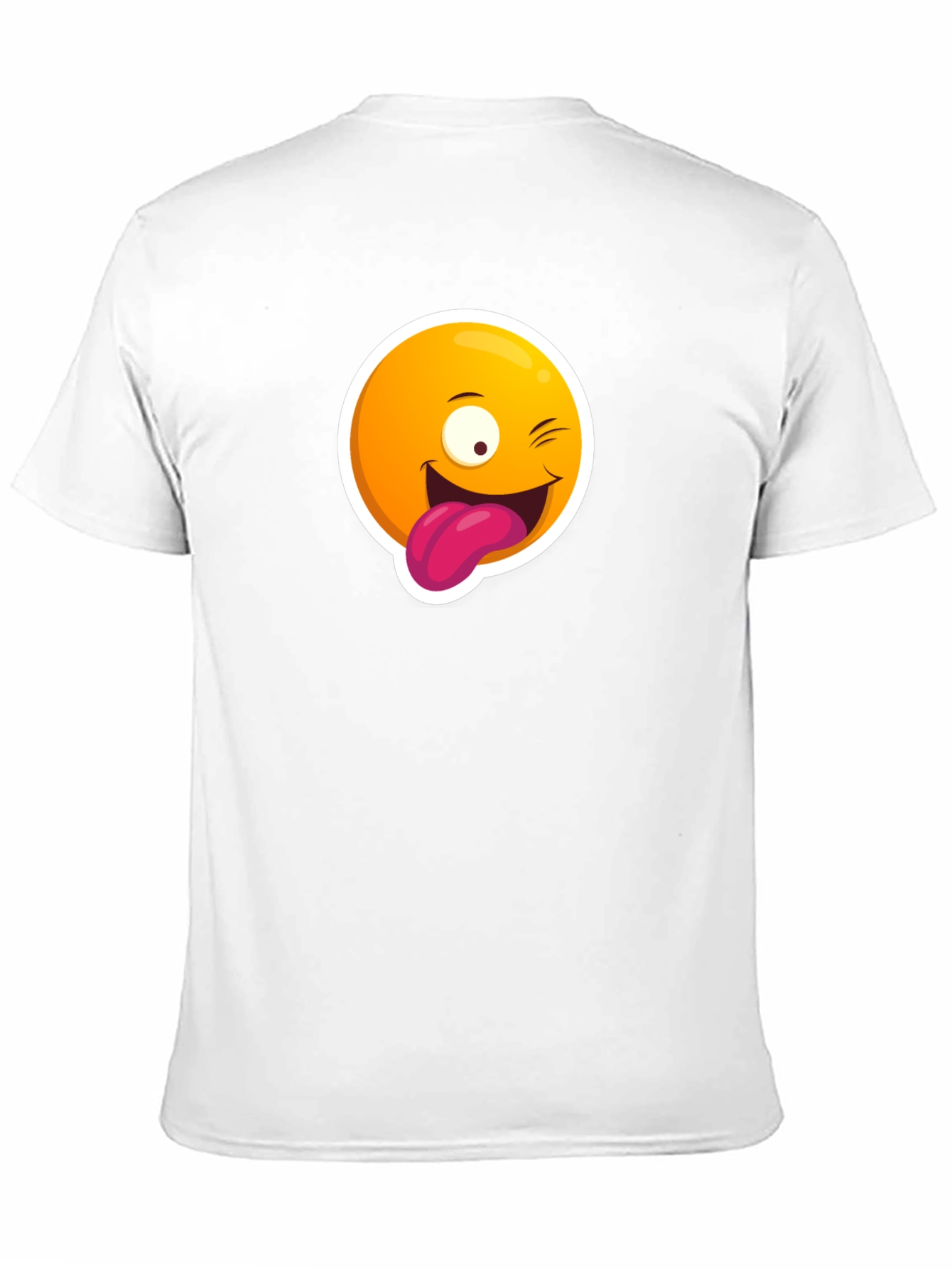 Winking Emoji Graphic Black T-Shirt