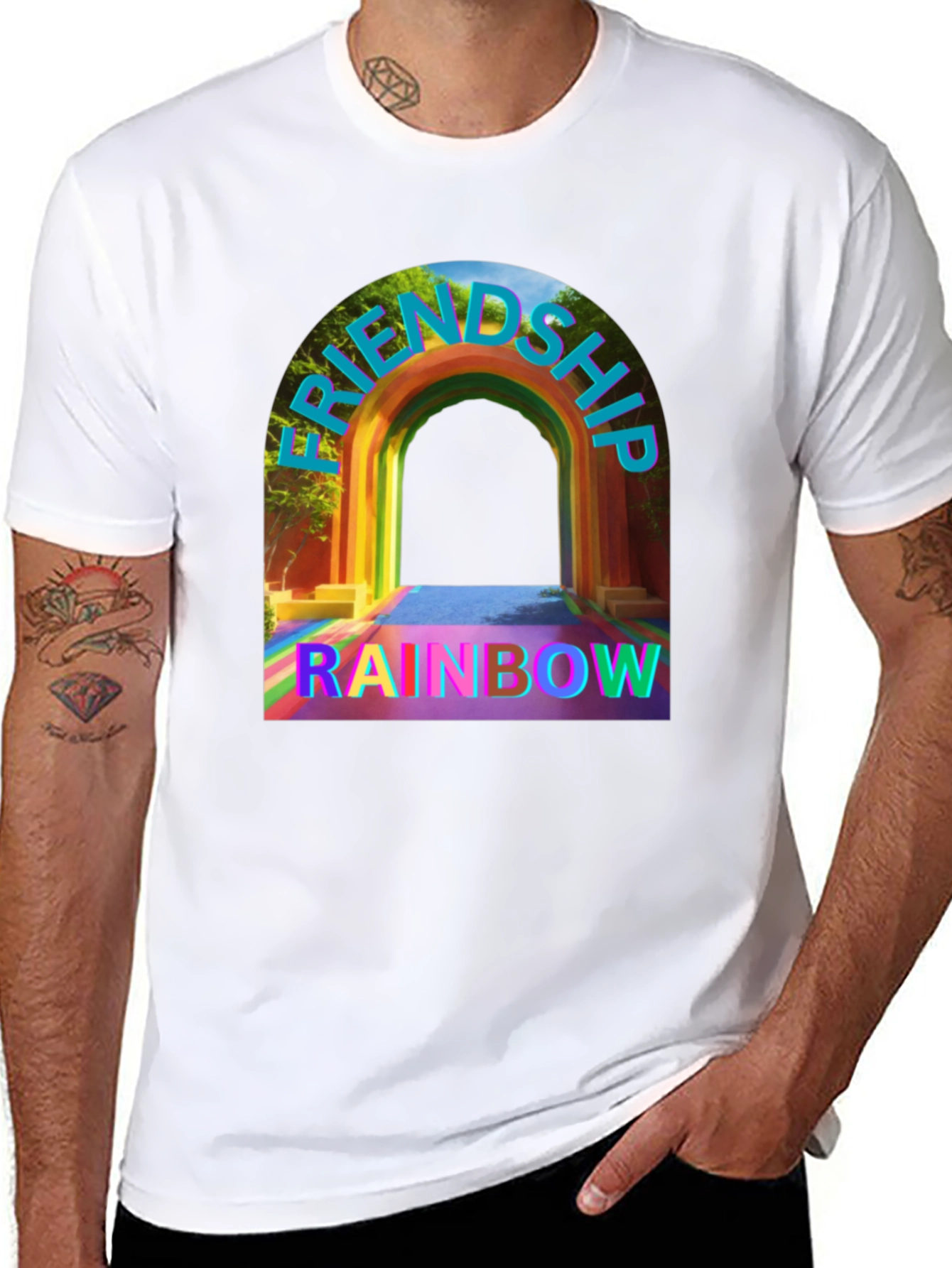 Friendship Rainbow Graphic Tee