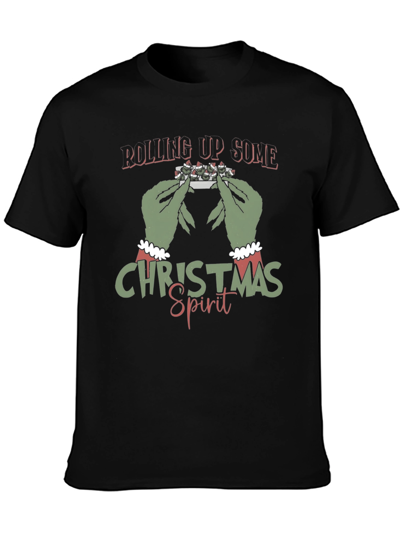 Rolling Up Christmas Spirit Grinch T-Shirt