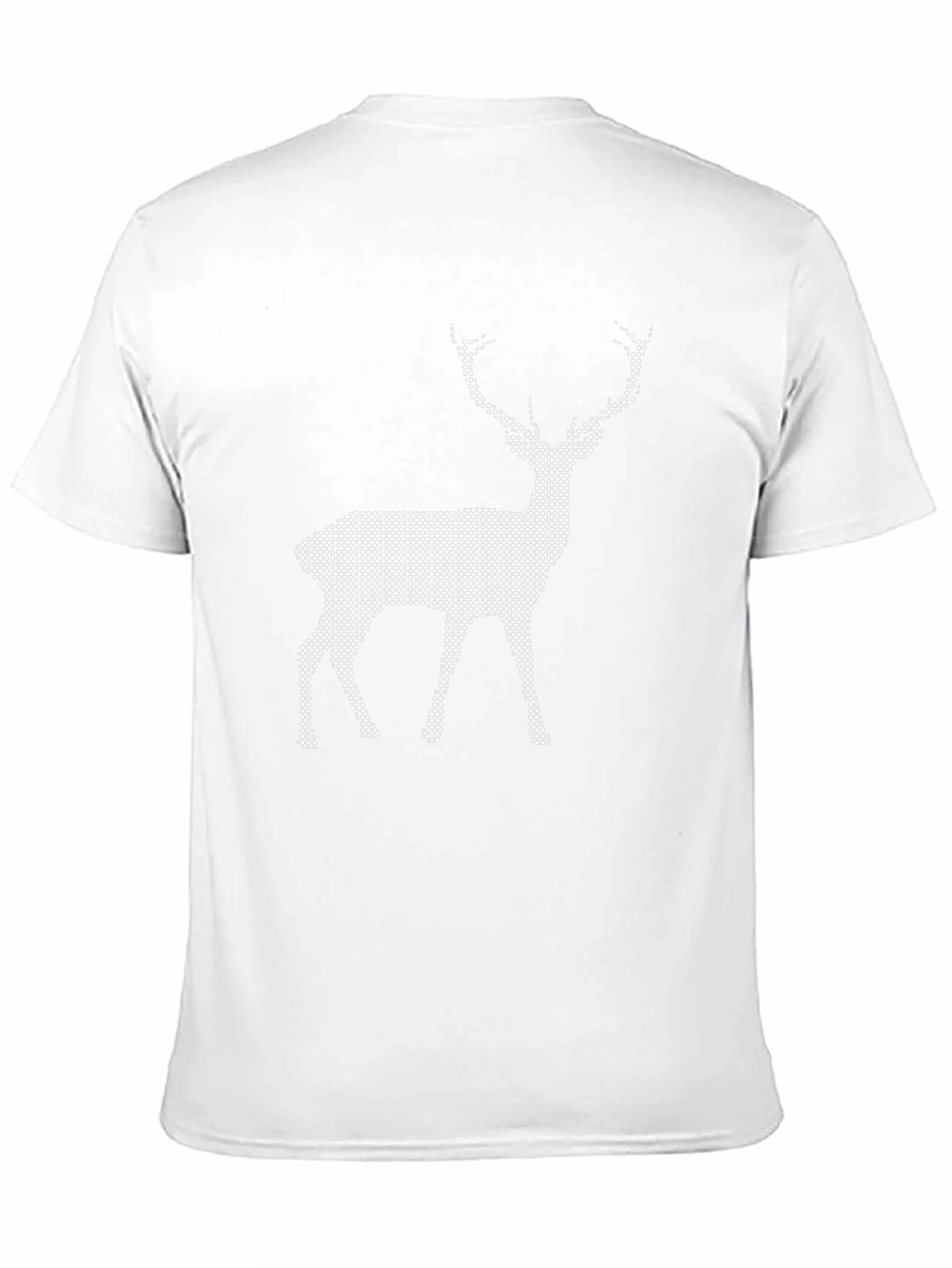 Black T-Shirt with Pixel Deer Design