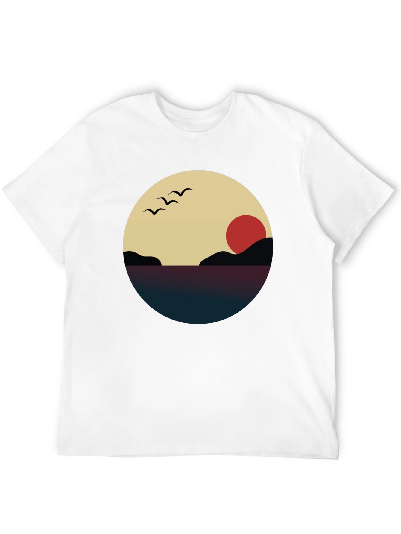 Sunset Graphic Tee - Minimalist Design