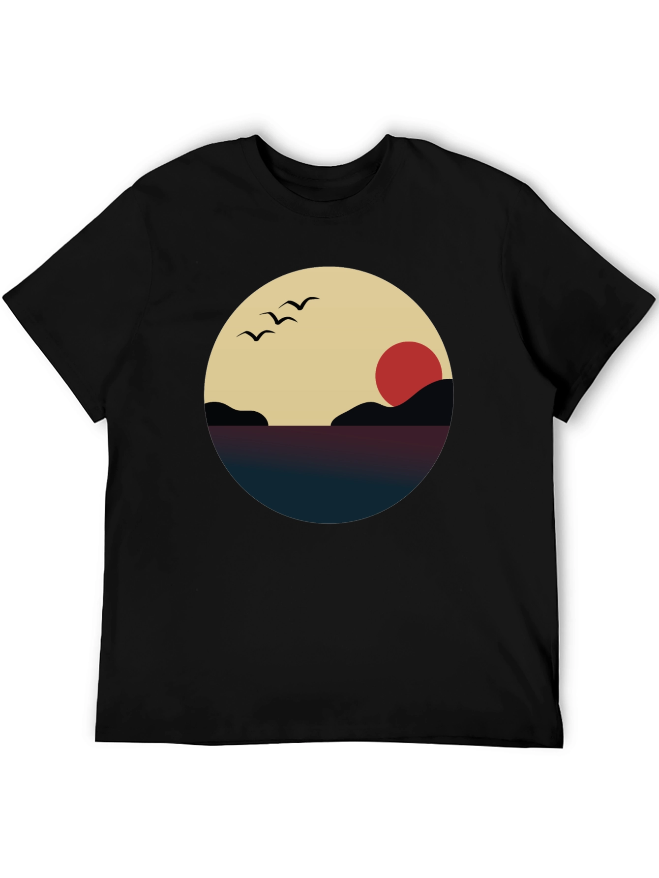 Sunset Graphic Tee - Minimalist Design