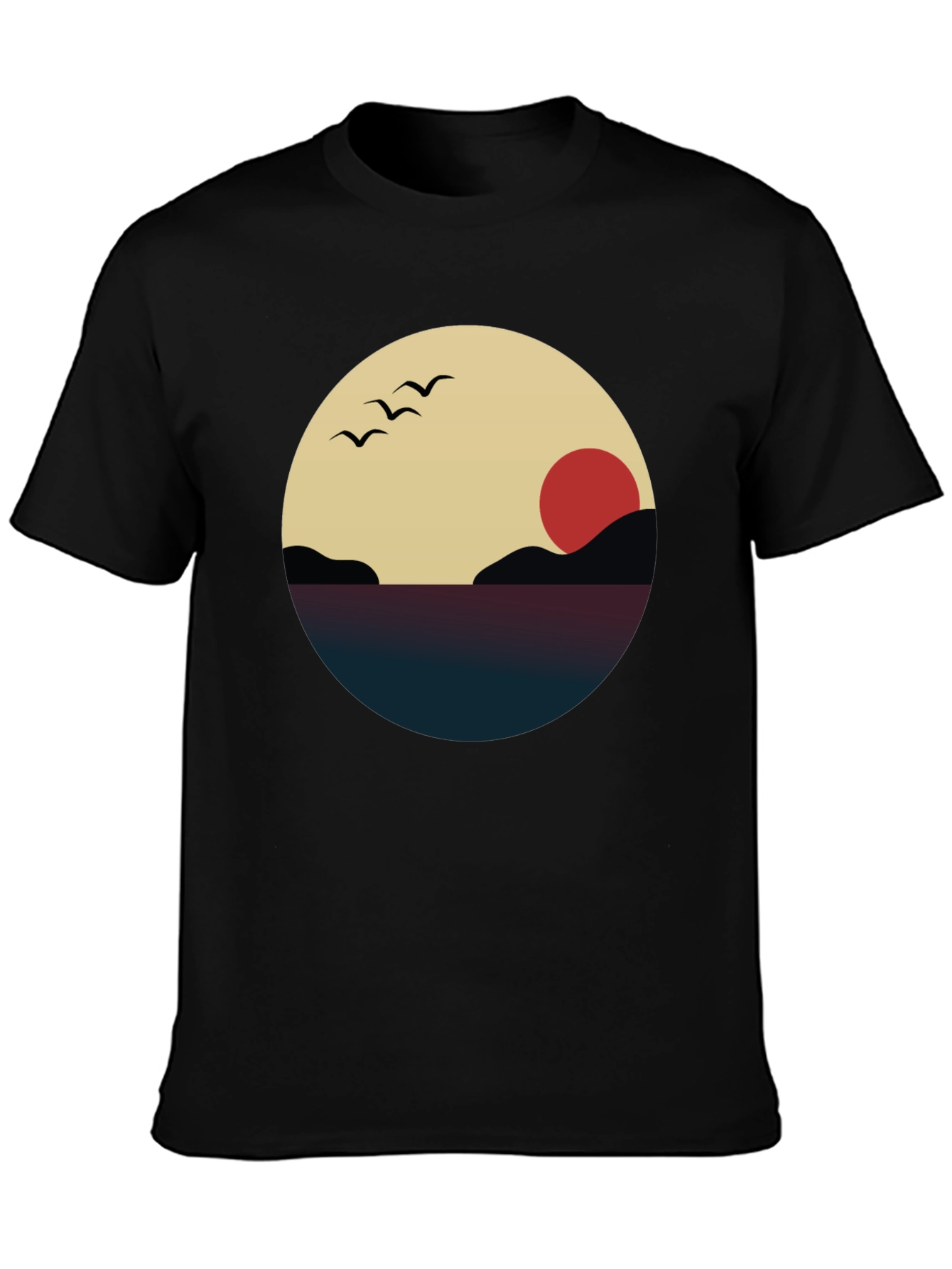 Sunset Graphic Tee - Minimalist Design