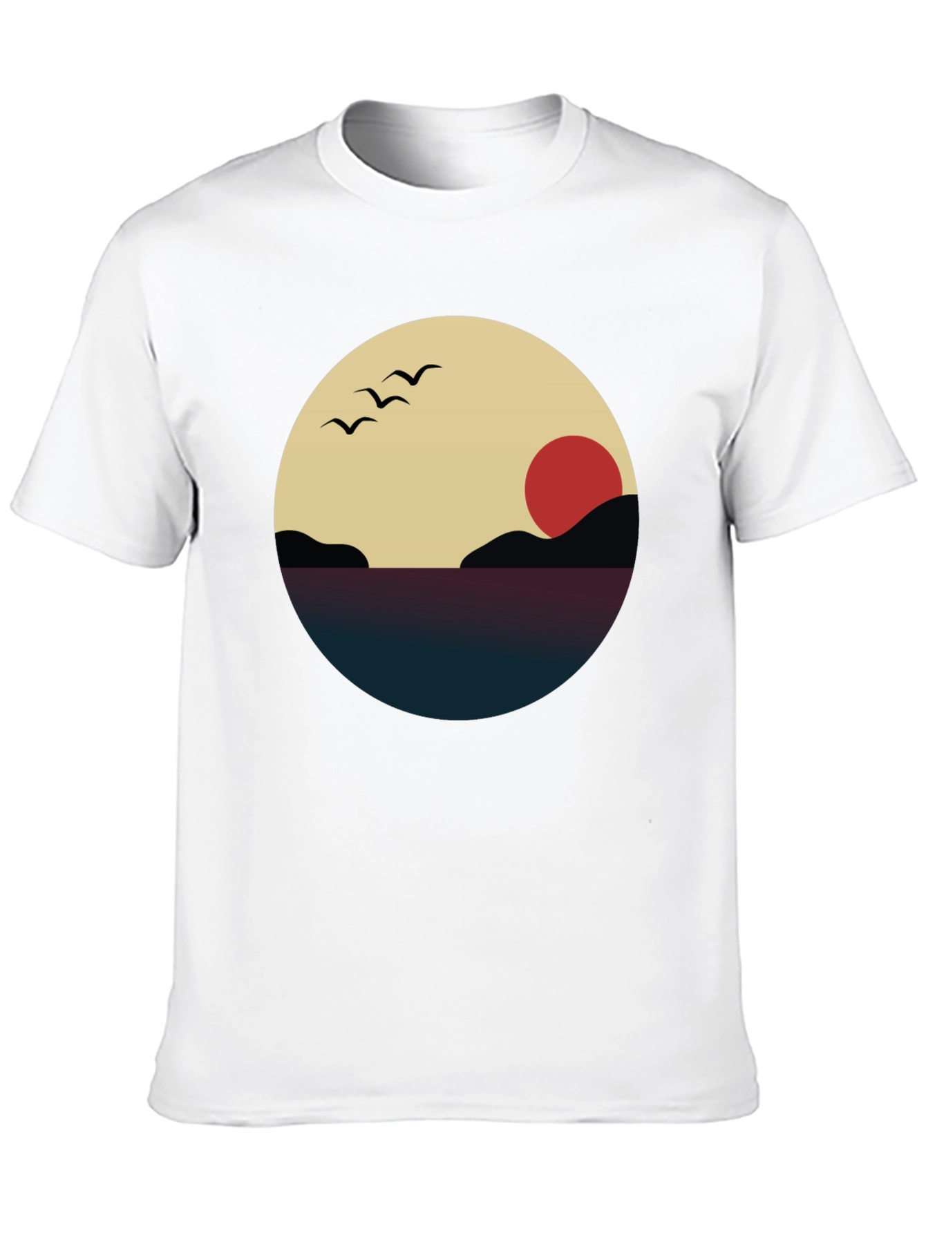 Sunset Graphic Tee - Minimalist Design