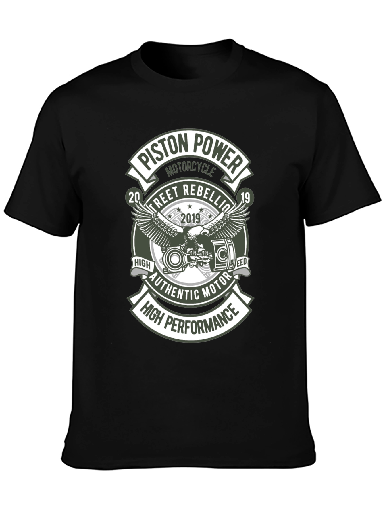 Piston Power Motorcycle T-Shirt - Street Rebellion