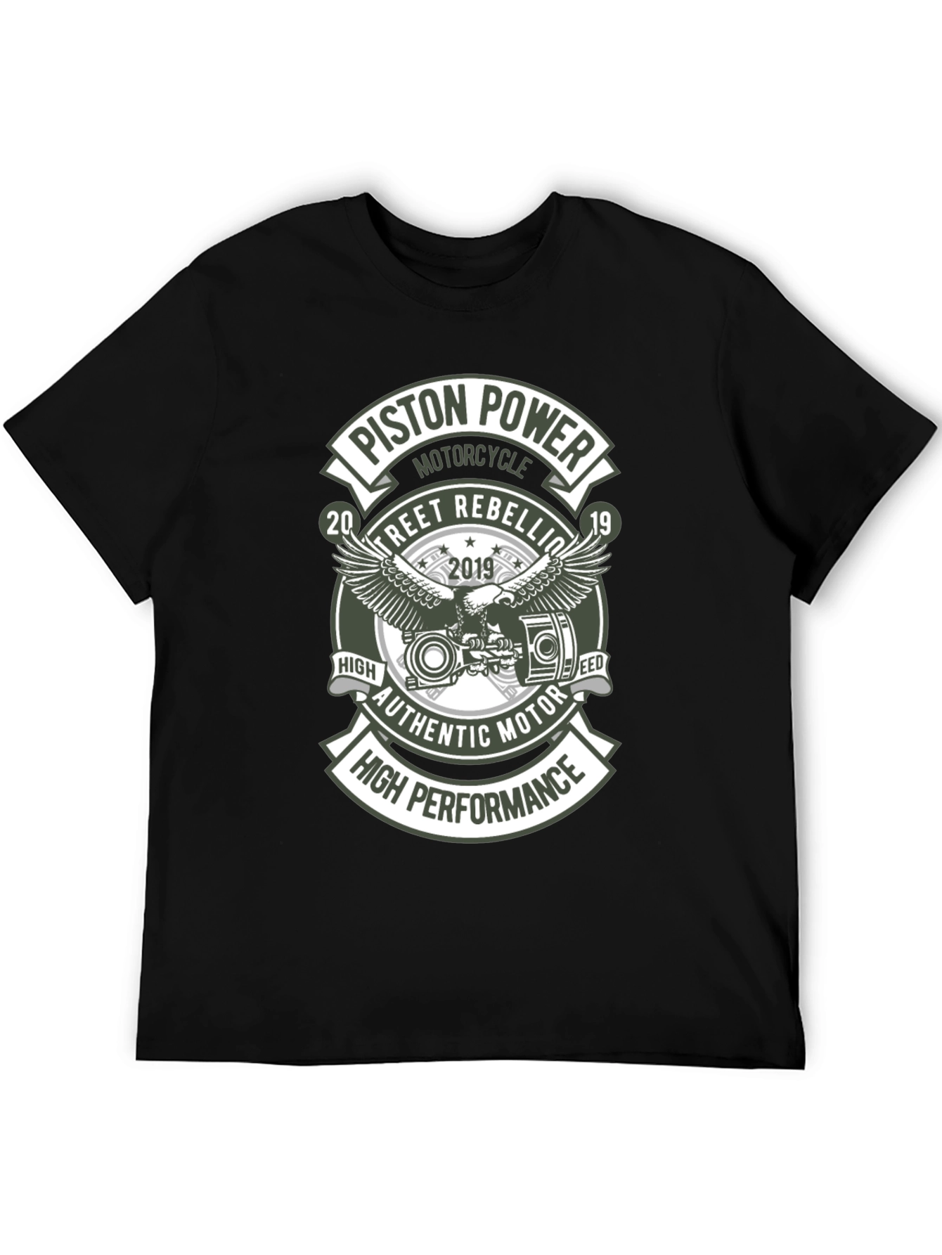 Piston Power Motorcycle T-Shirt - Street Rebellion