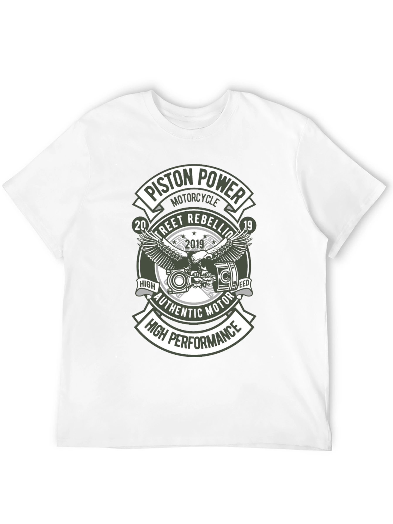 Piston Power Motorcycle T-Shirt - Street Rebellion