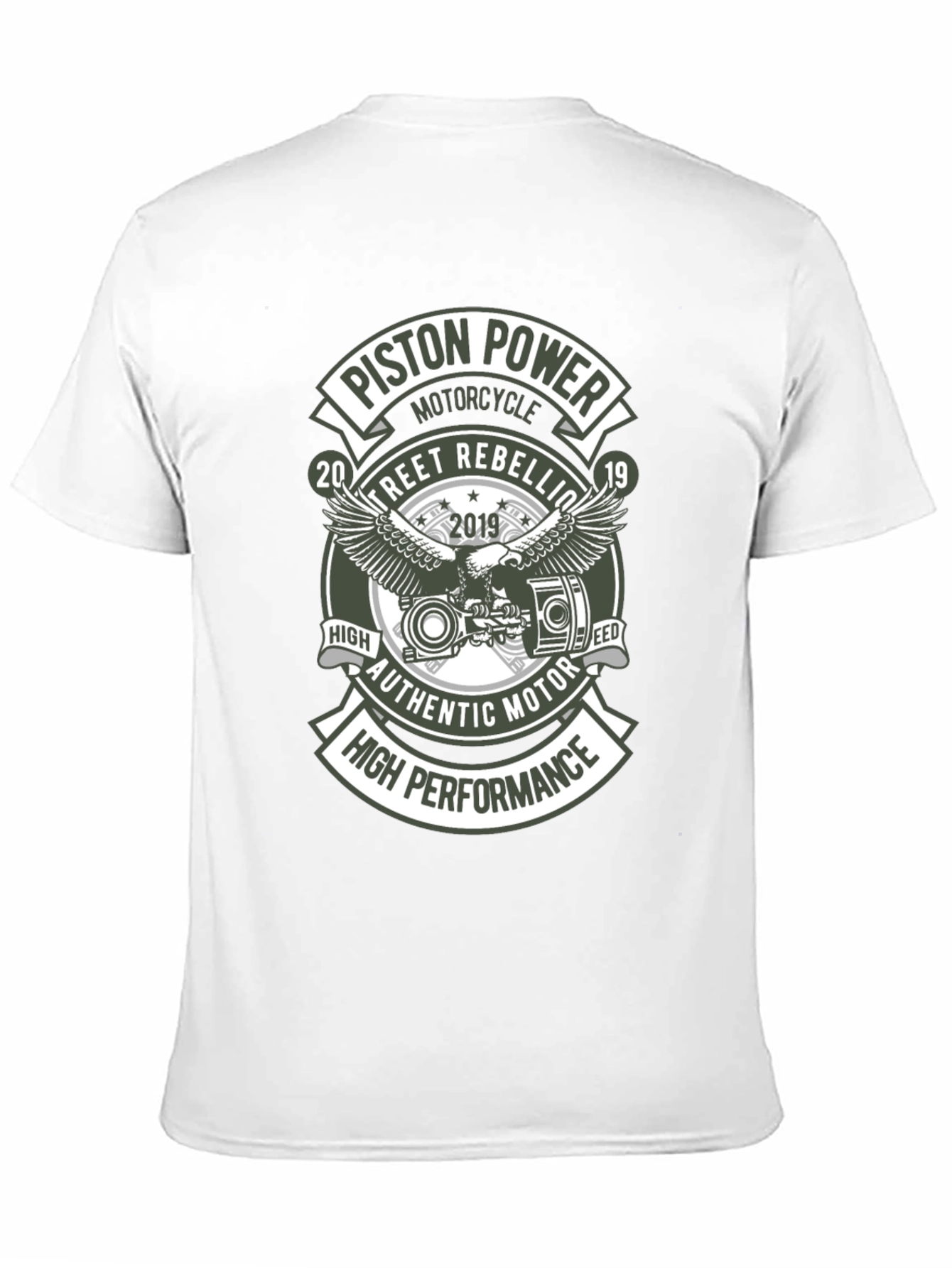 Piston Power Motorcycle T-Shirt - Street Rebellion