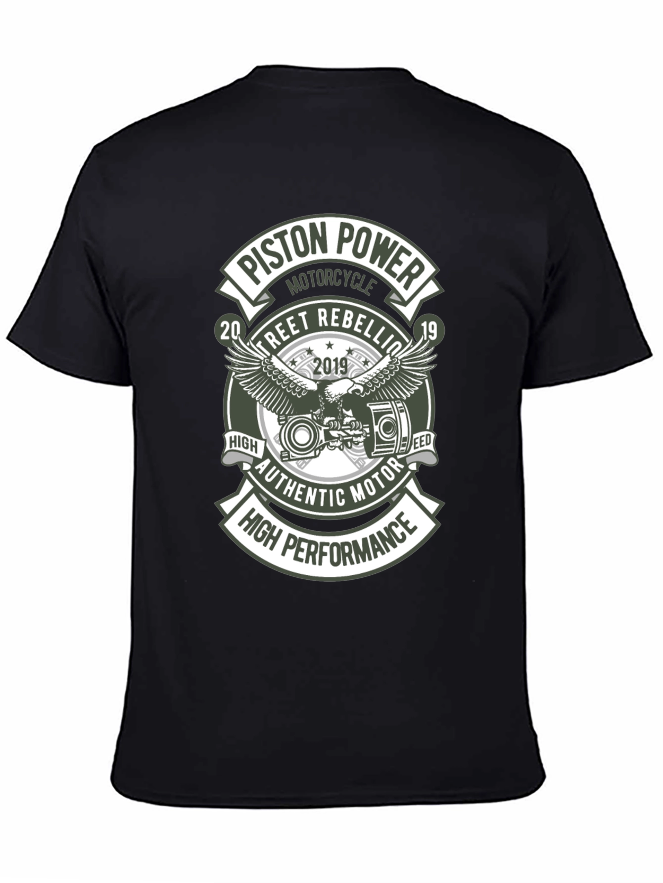 Piston Power Motorcycle T-Shirt - Street Rebellion